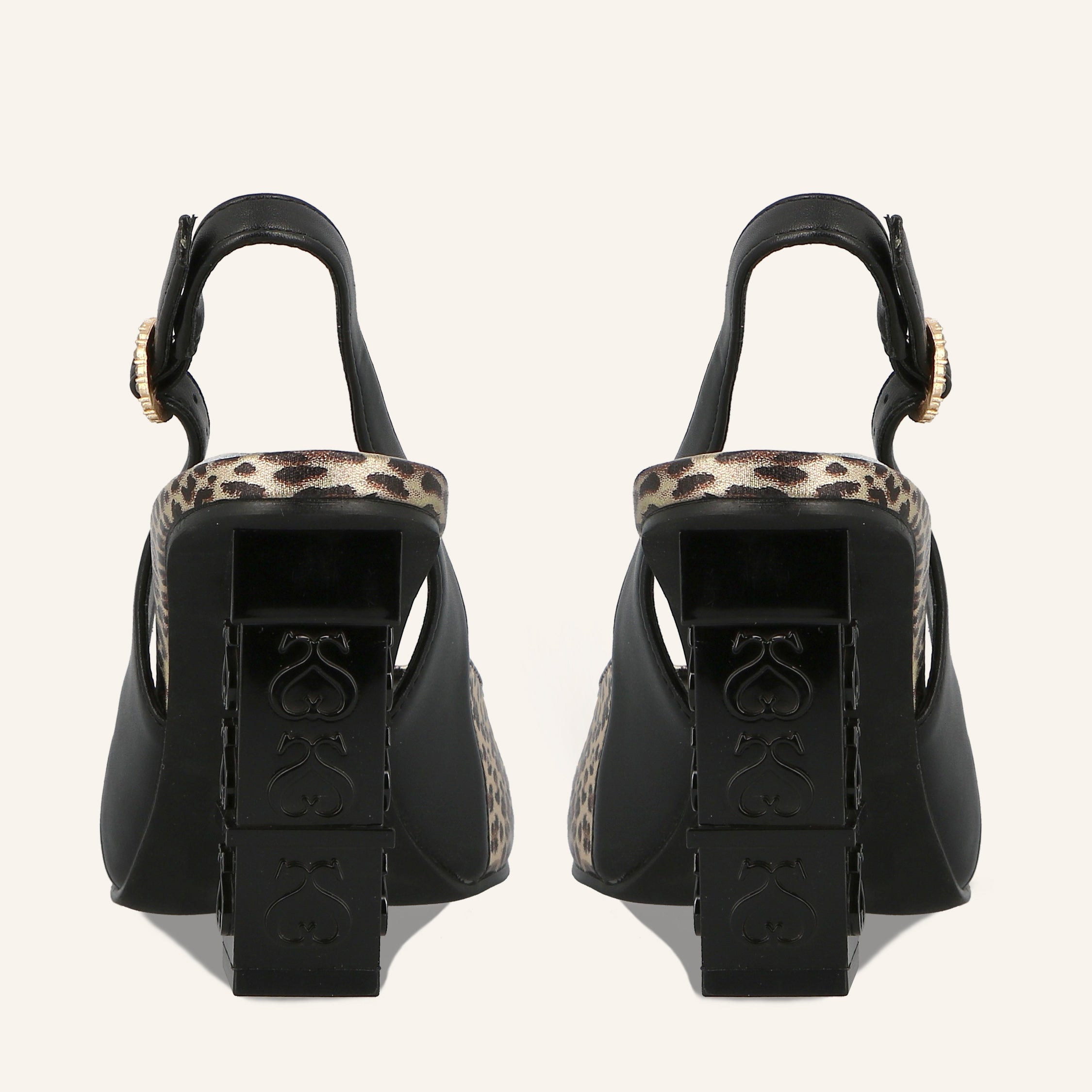 MARGOT ANIMAL GOLD BLACK - SANDALO DONNA