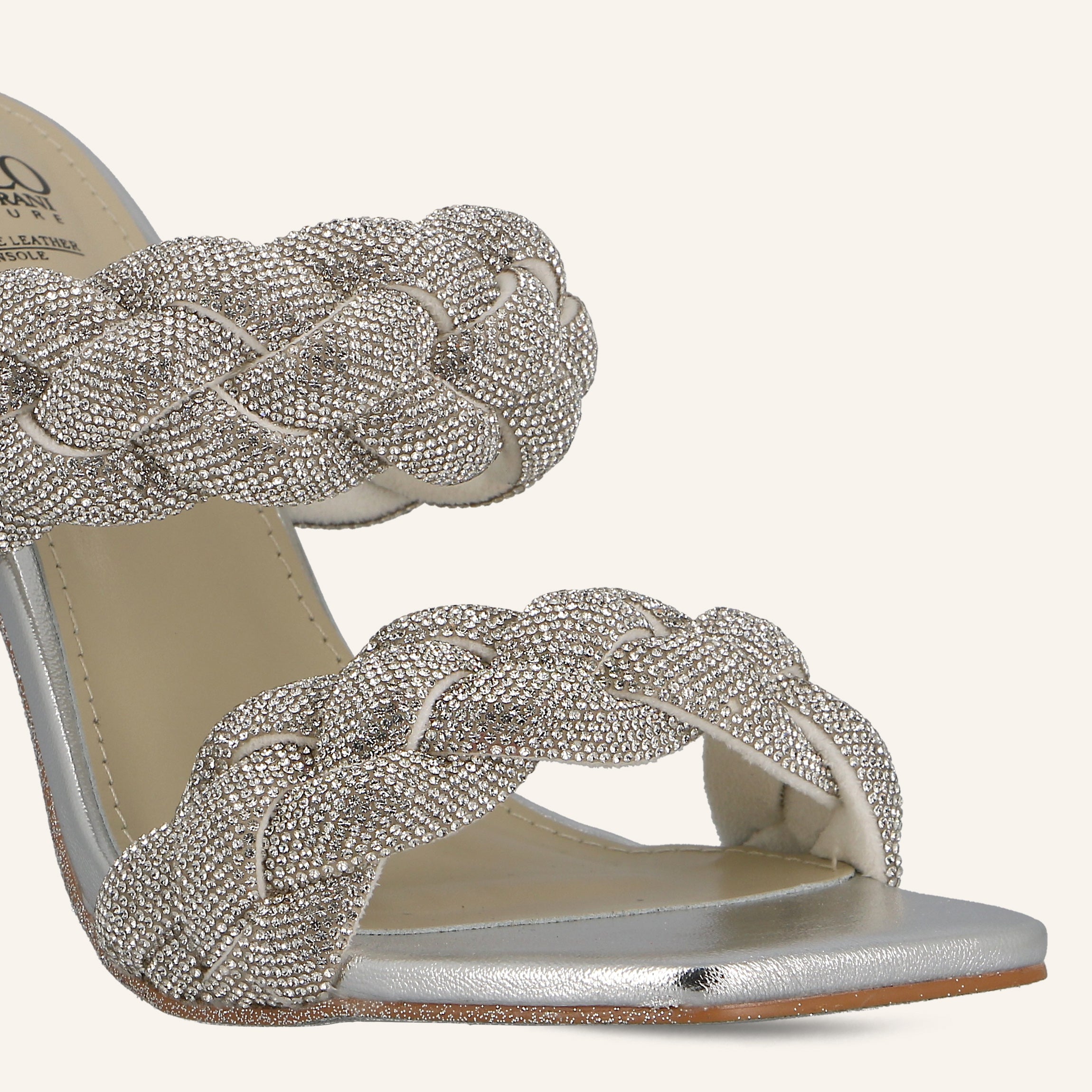 GIANNA CRYSTALS SILVER - SANDALO DONNA