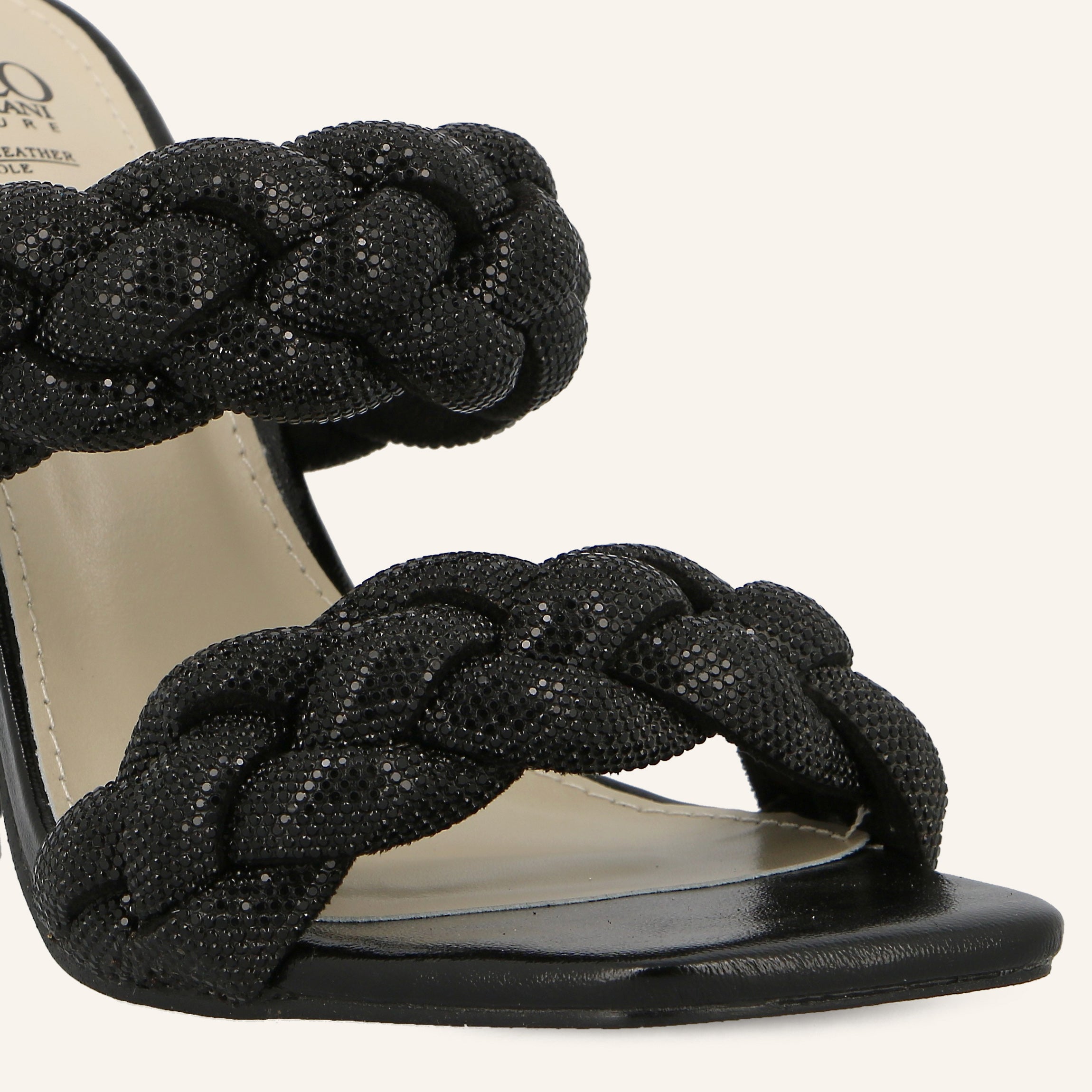 GIANNA CRYSTALS BLACK - SANDALO DONNA