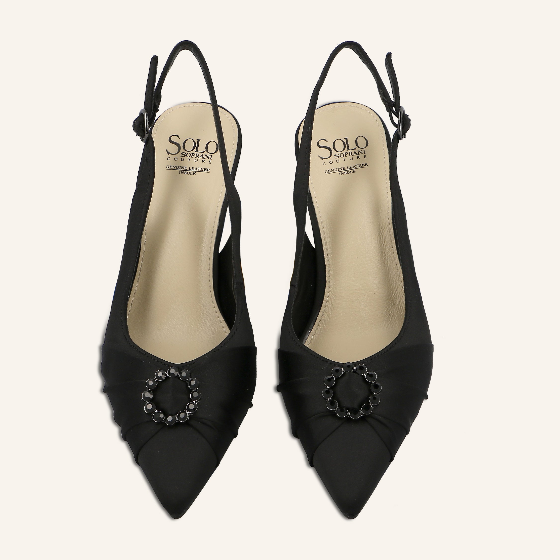 MEGGIE SATIN BLACK - SANDALO DONNA