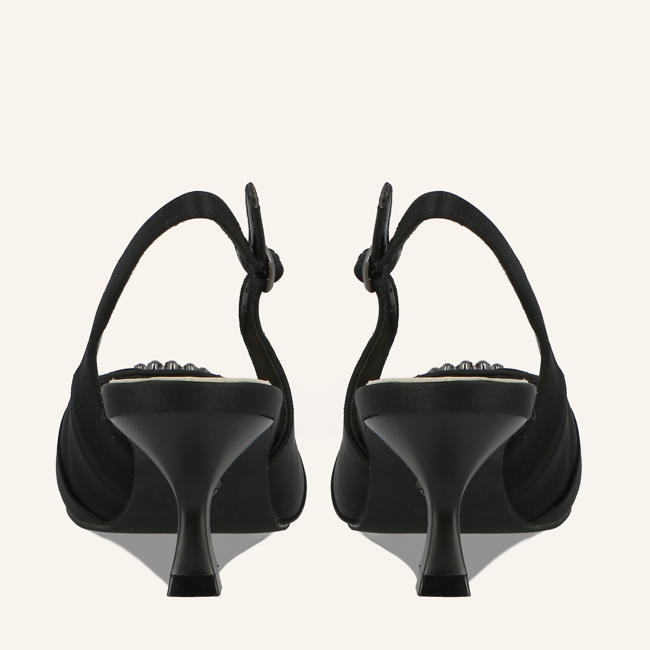 MEGGIE SATIN BLACK - SANDALO DONNA