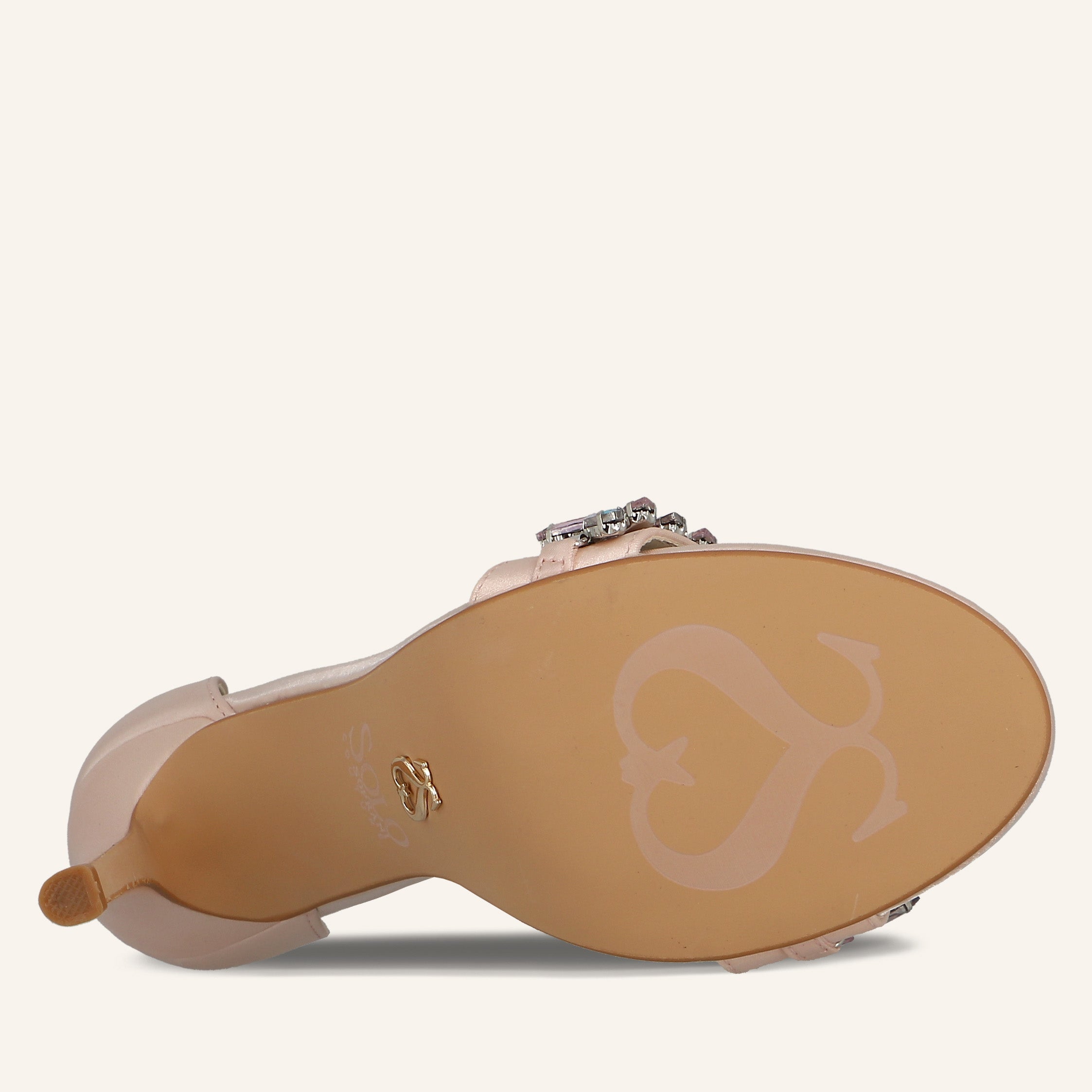 FARAH SATIN CRYSTALS NUDE - SANDALO DONNA