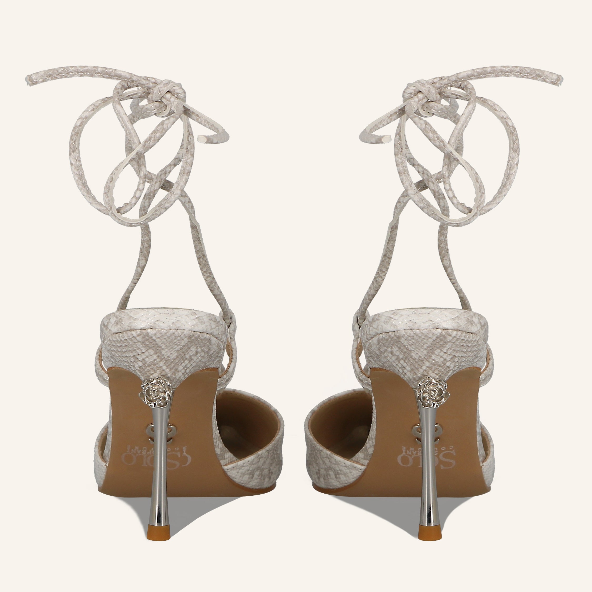 ROSE STUDS WHITE - SANDALO DONNA