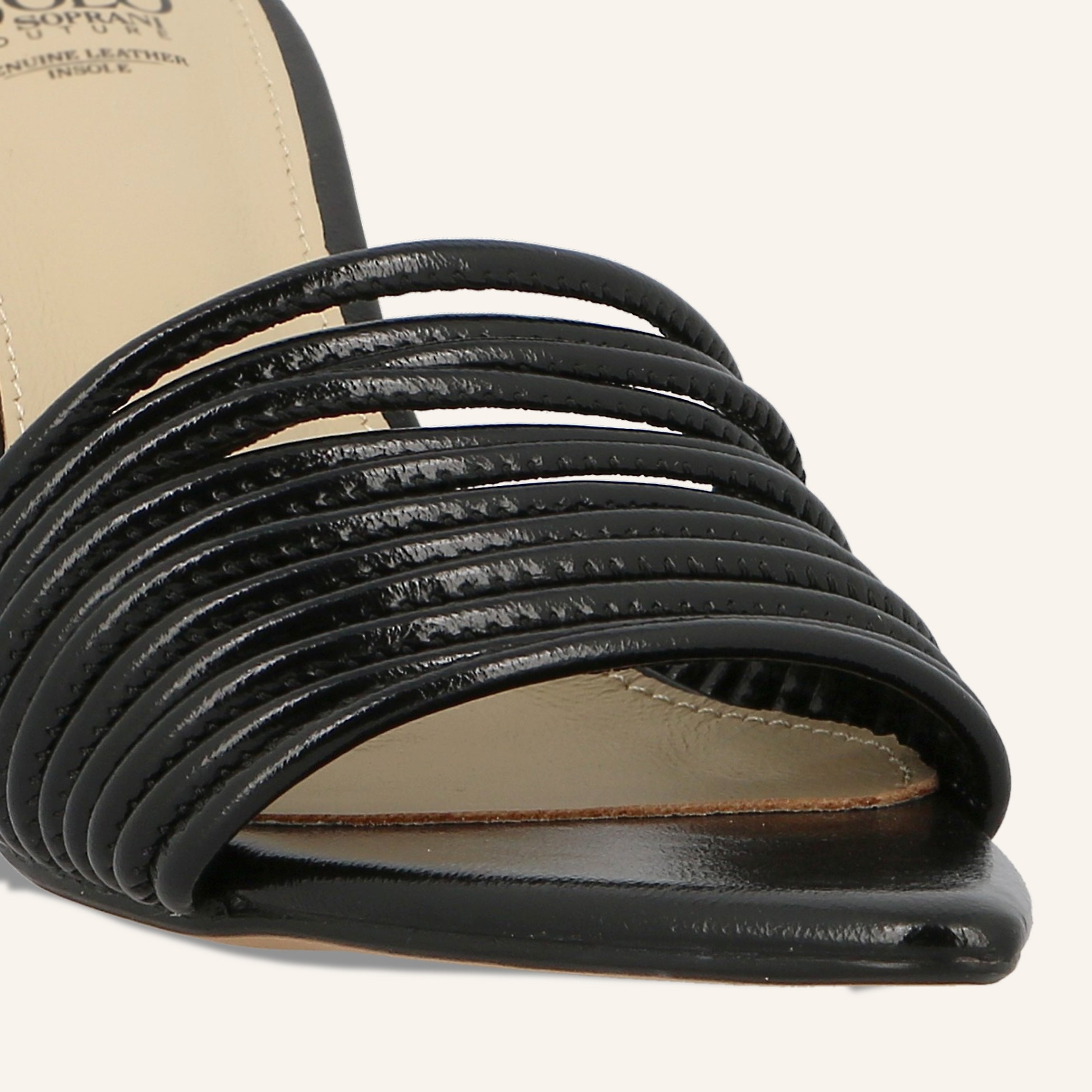 LISETTE LOW METAL PU BLACK - SABOT DONNA