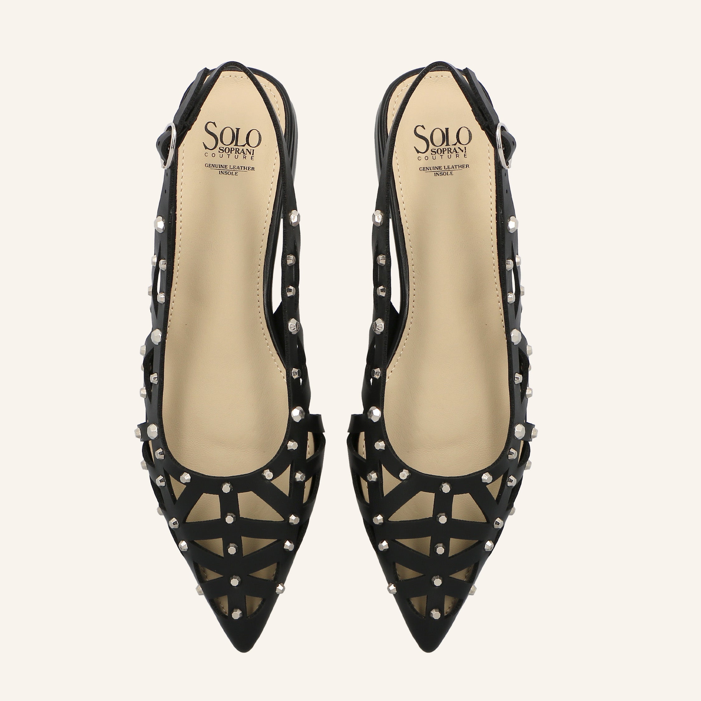 MOANA PU STUDS BLACK - SANDALO DONNA