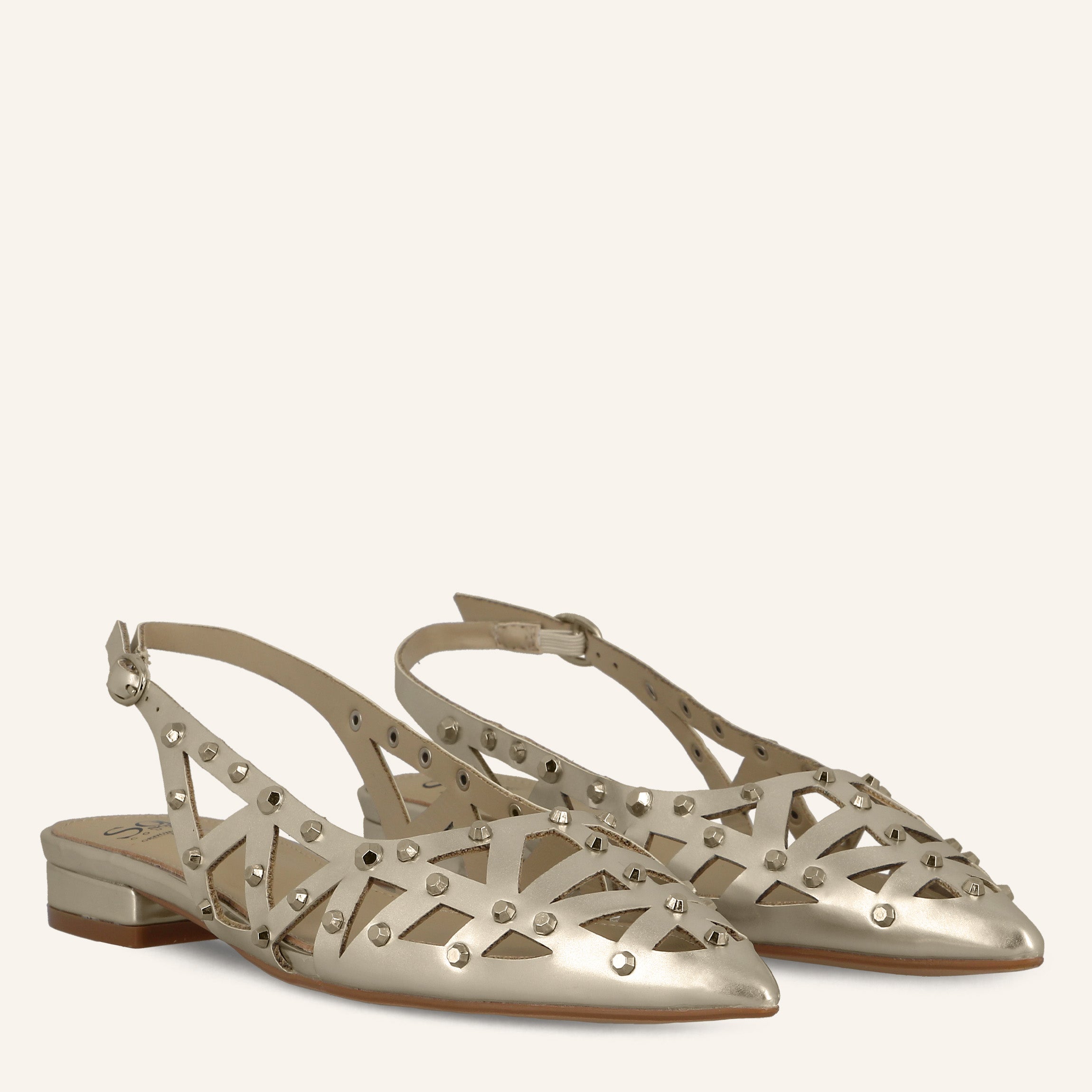 MOANA PU STUDS LT GOLD - SANDALO DONNA