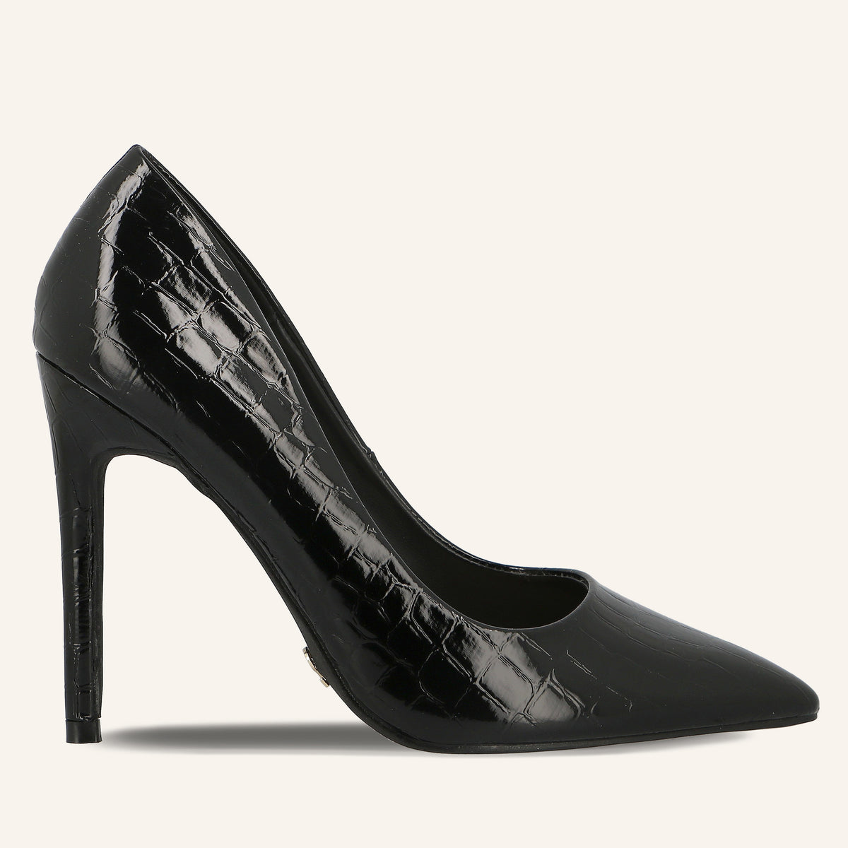 Décolleté Rock Black In Vernice Effetto Cocco | Solo Soprani