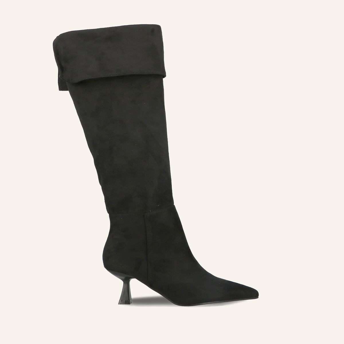 Stivale Helena in Suede Black con Risvolto | Solo Soprani