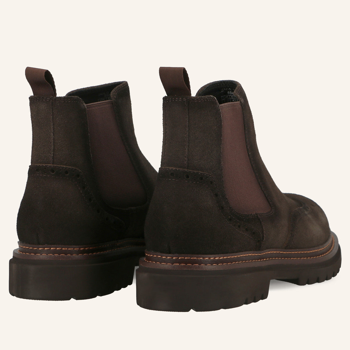 Stivaletto Chelsea Brogue Zigor in Suede Coffee | Solo Soprani