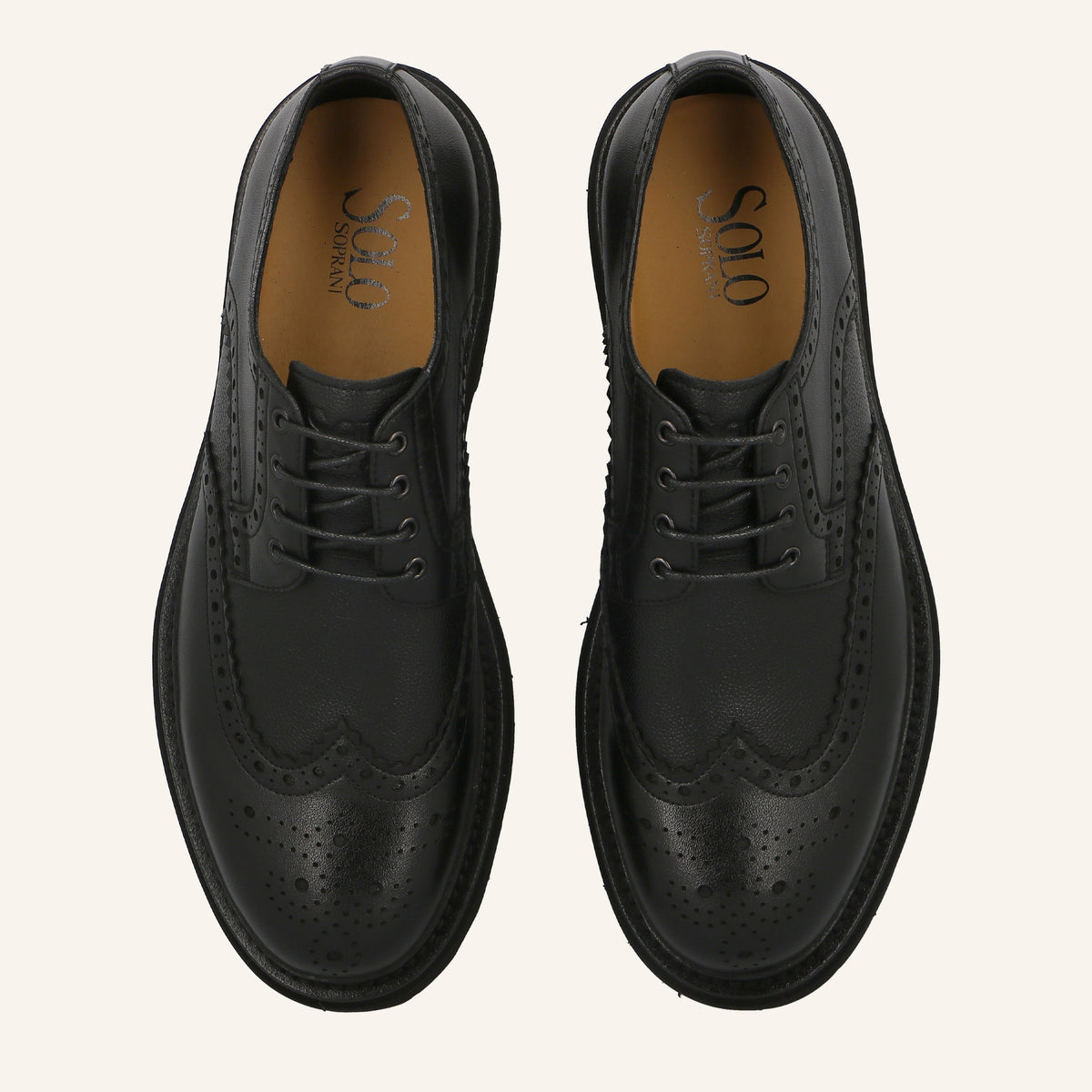 Derby Brogue Zoel Black | Solo Soprani
