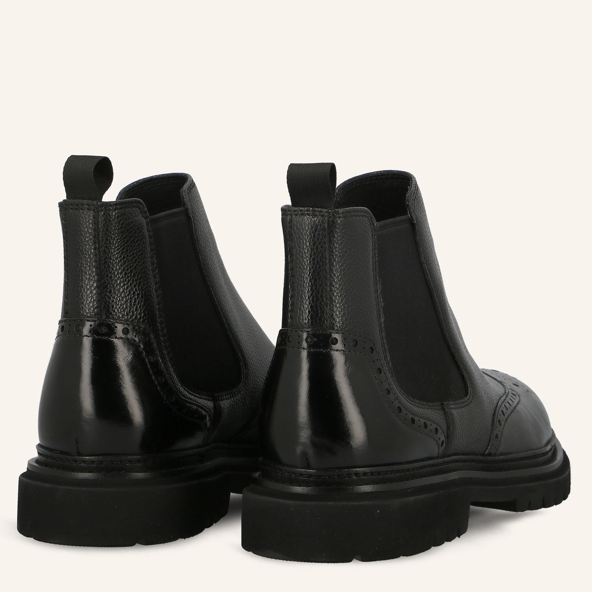 Stivaletto Chelsea Brogue Zigor in Pelle Black | Solo Soprani