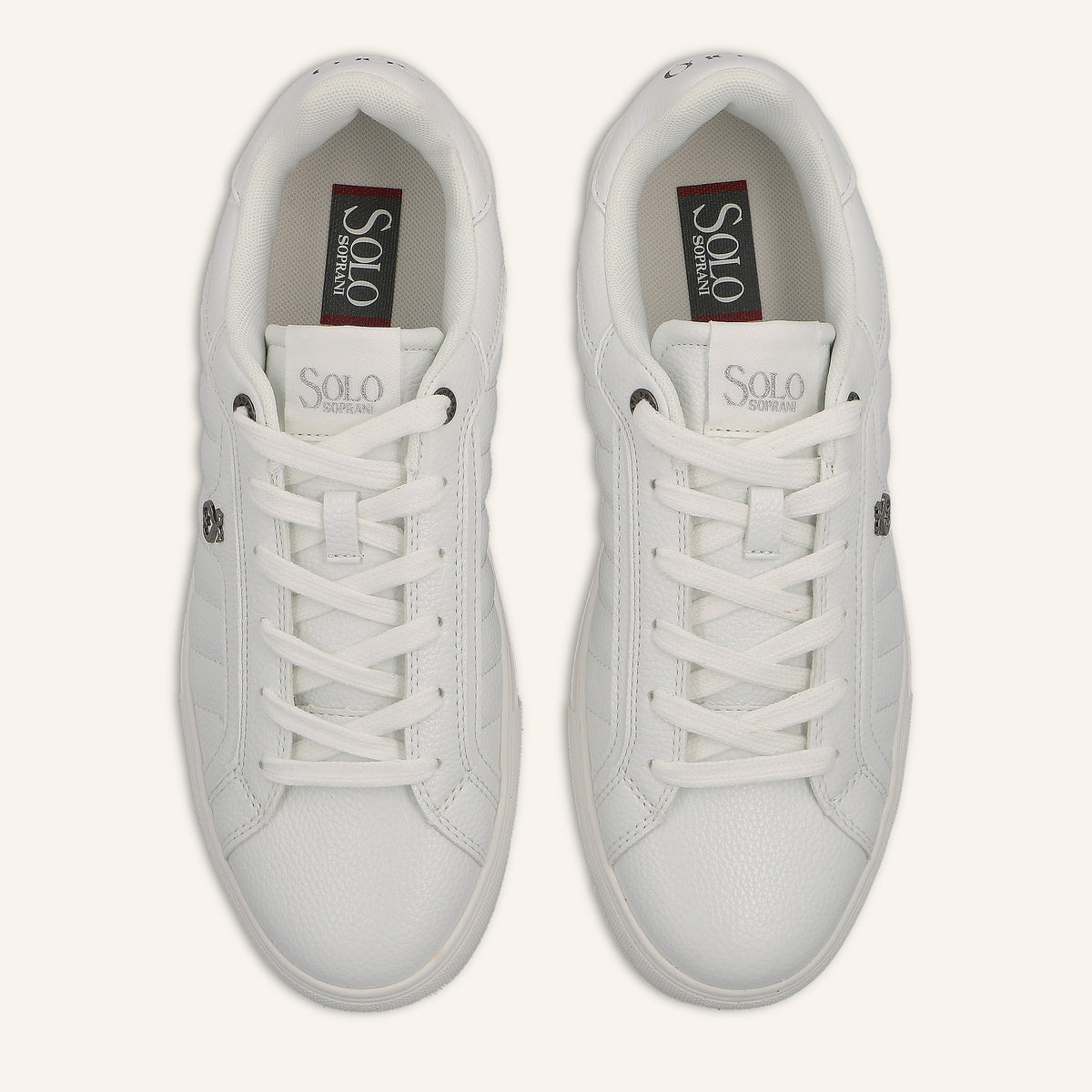 Sneakers Cupsole Laser in Pelle Bianca | Solo Soprani