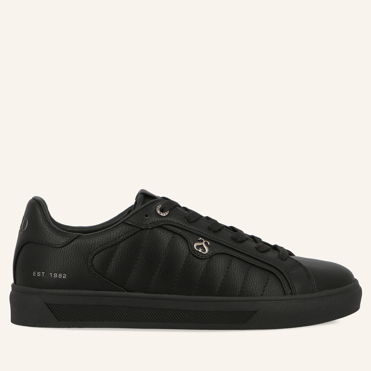 Sneakers Cupsole Laser in Pelle Nera | Solo Soprani