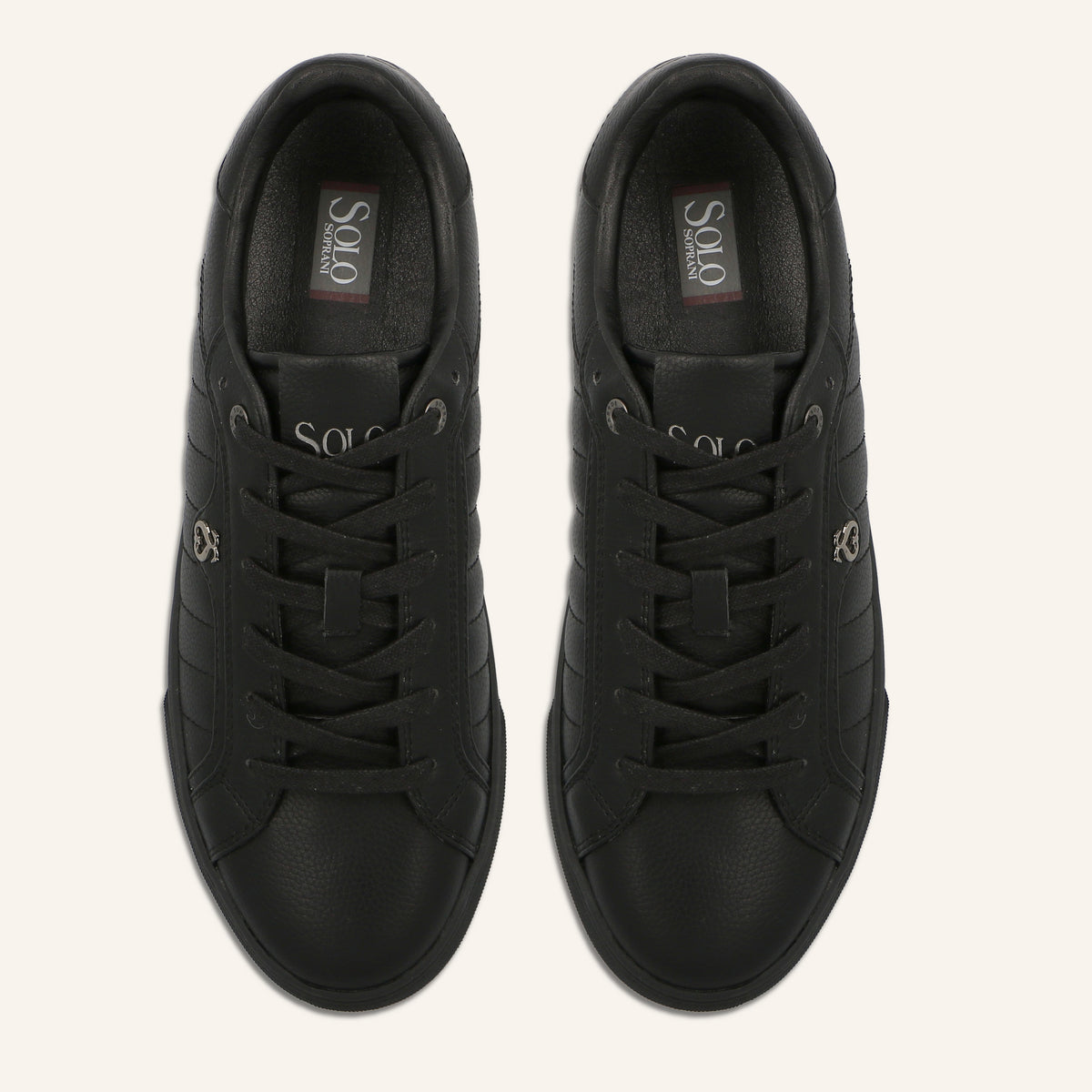 Sneakers Cupsole Laser in Pelle Nera | Solo Soprani