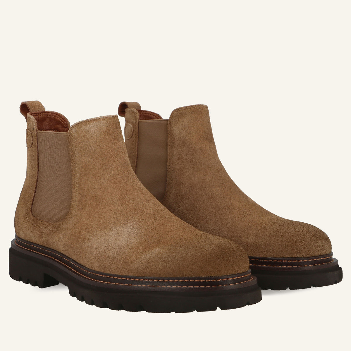 Stivaletto Chelsea Will in Suede Marrone Chiaro | Solo Soprani