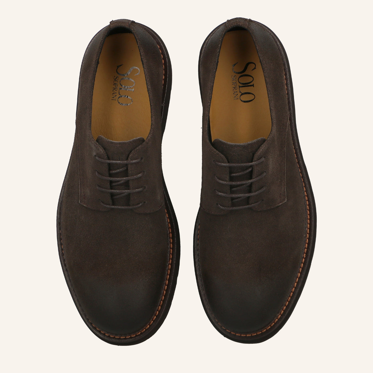Derby Kay in Suede Coffee | Solo Soprani