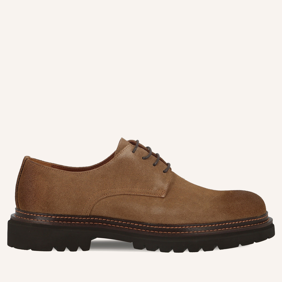 Derby Kay in Suede Marrone Chiaro | Solo Soprani
