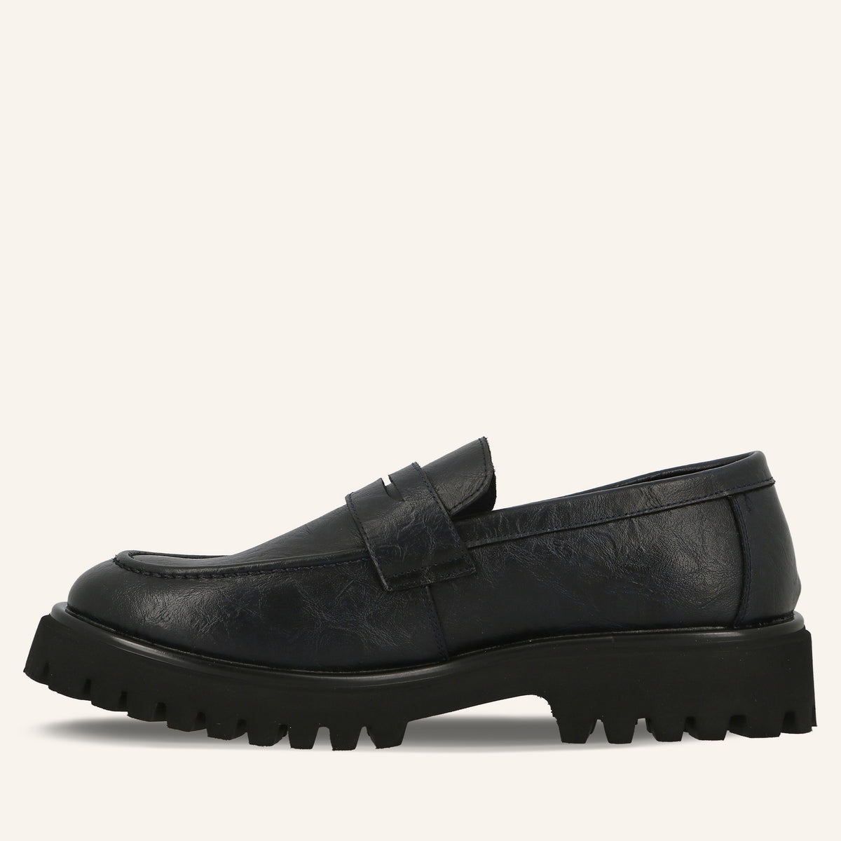Mocassino College Bond in Pelle Blu Scuro | Solo Soprani