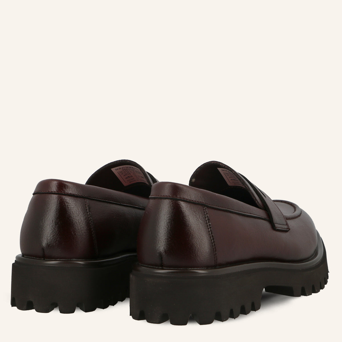 Mocassino College Bond in Pelle Bordeaux | Solo Soprani