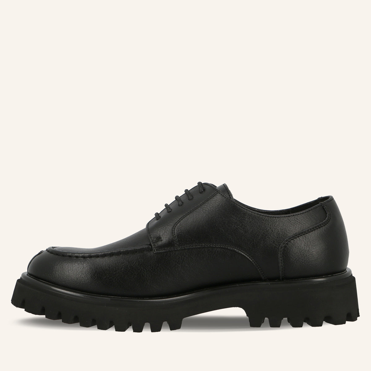 Derby con Cucitura a Vaschetta Berny in Pelle Black | Solo Soprani