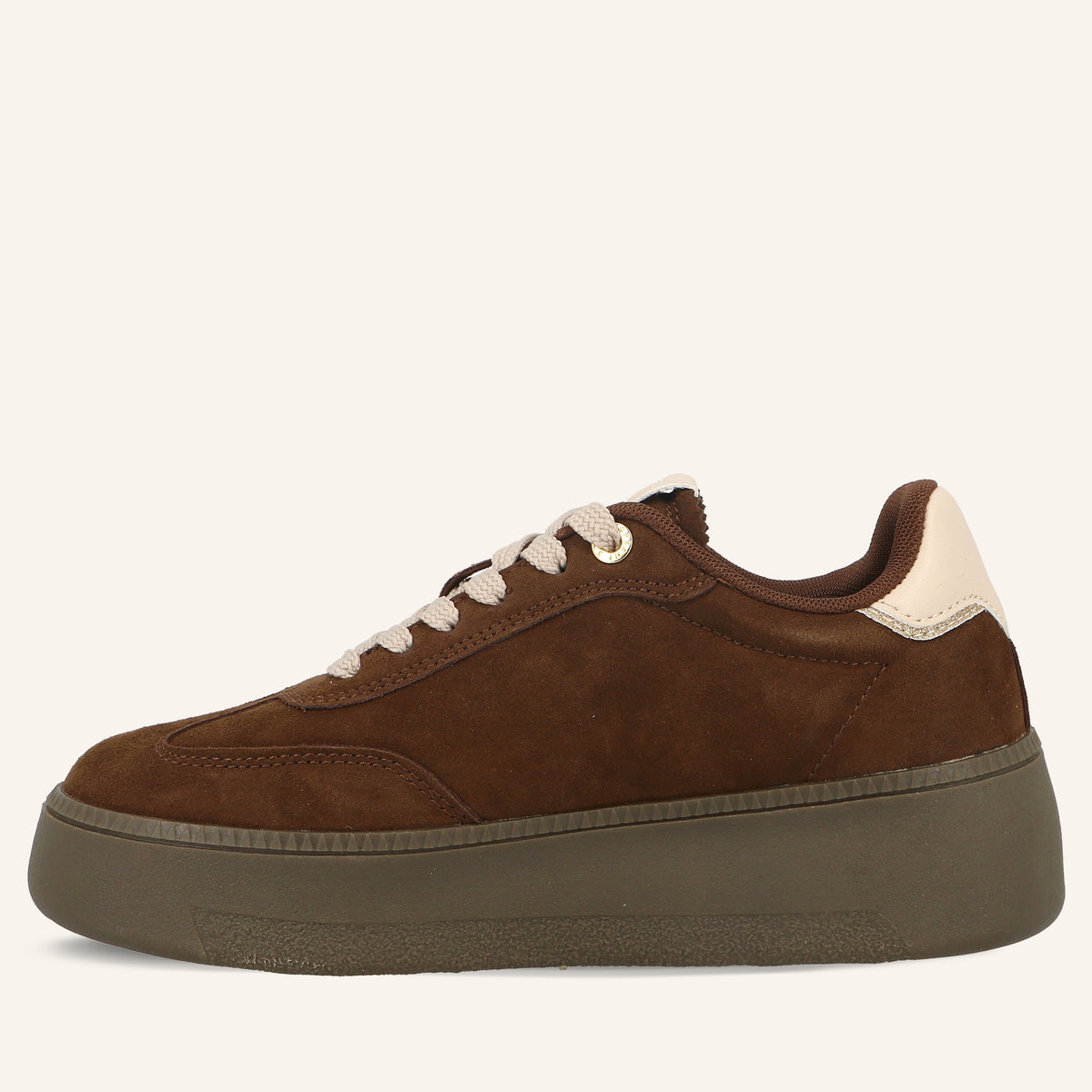 Sneakers Platform Nana in Suede Chocolate | Solo Soprani