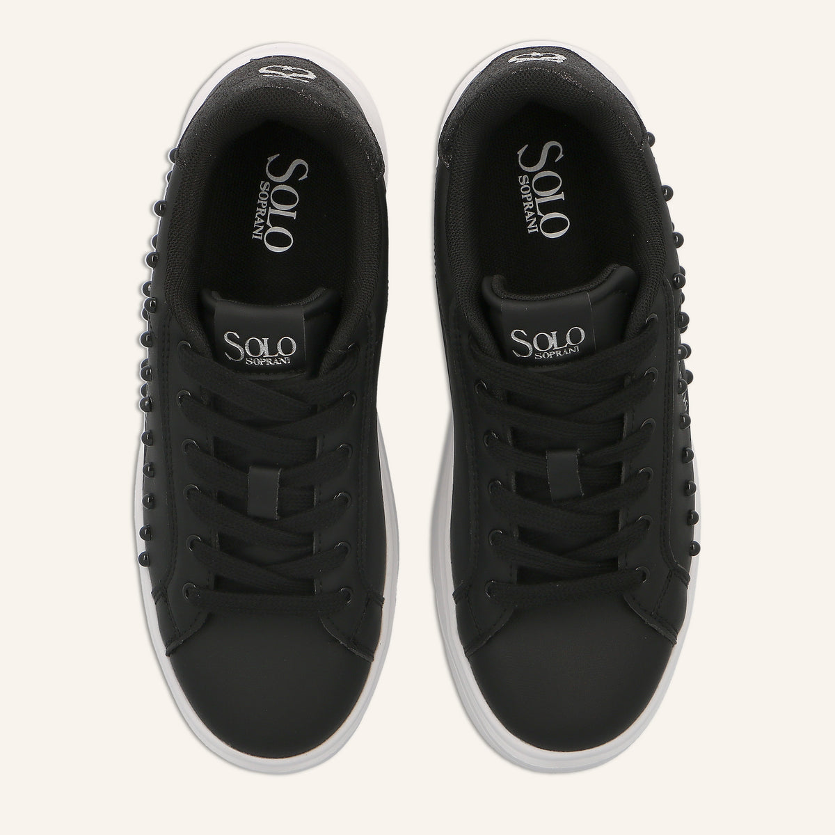 Sneakers Jimmy Black con Perle | Solo Soprani