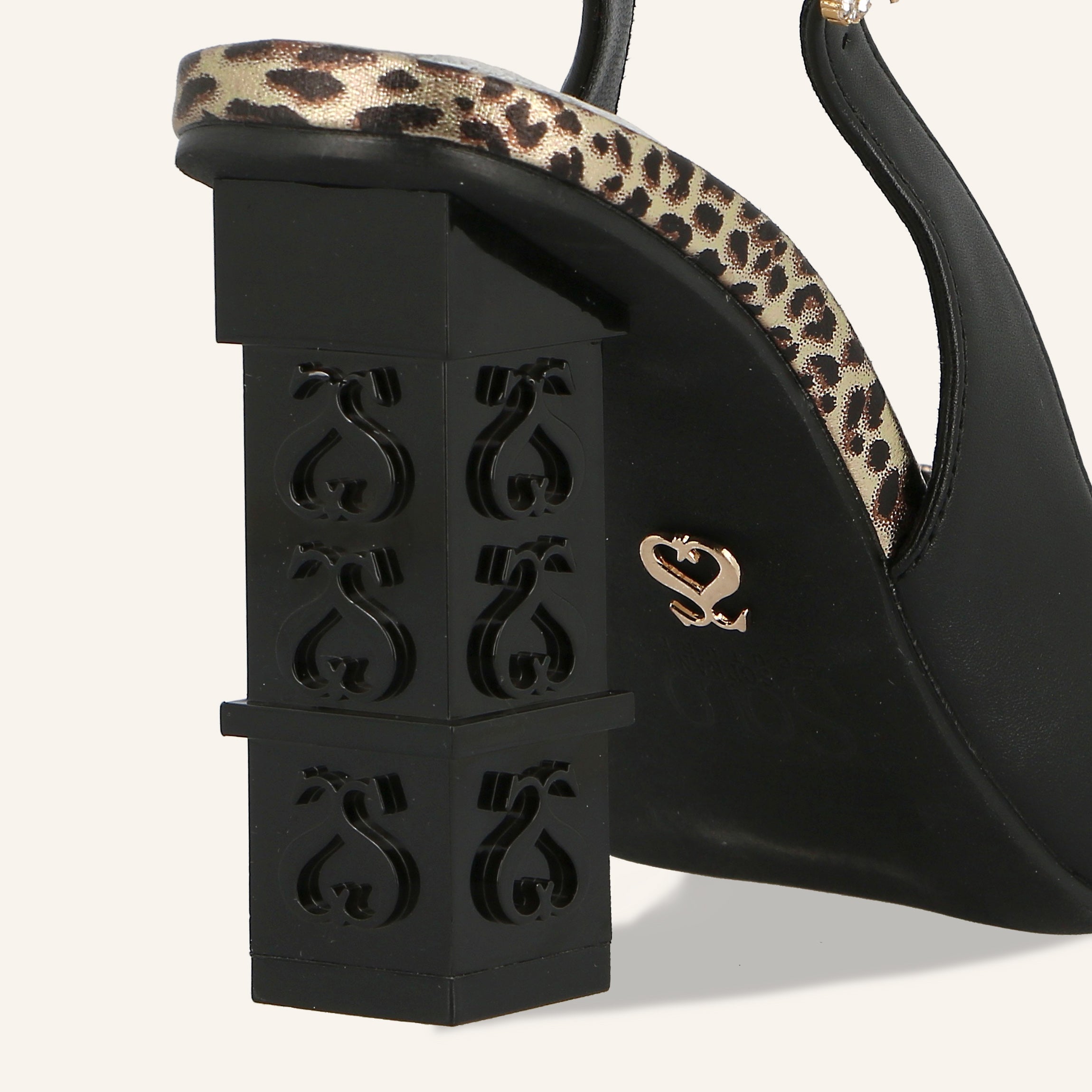 MARGOT ANIMAL GOLD BLACK - SANDALO DONNA