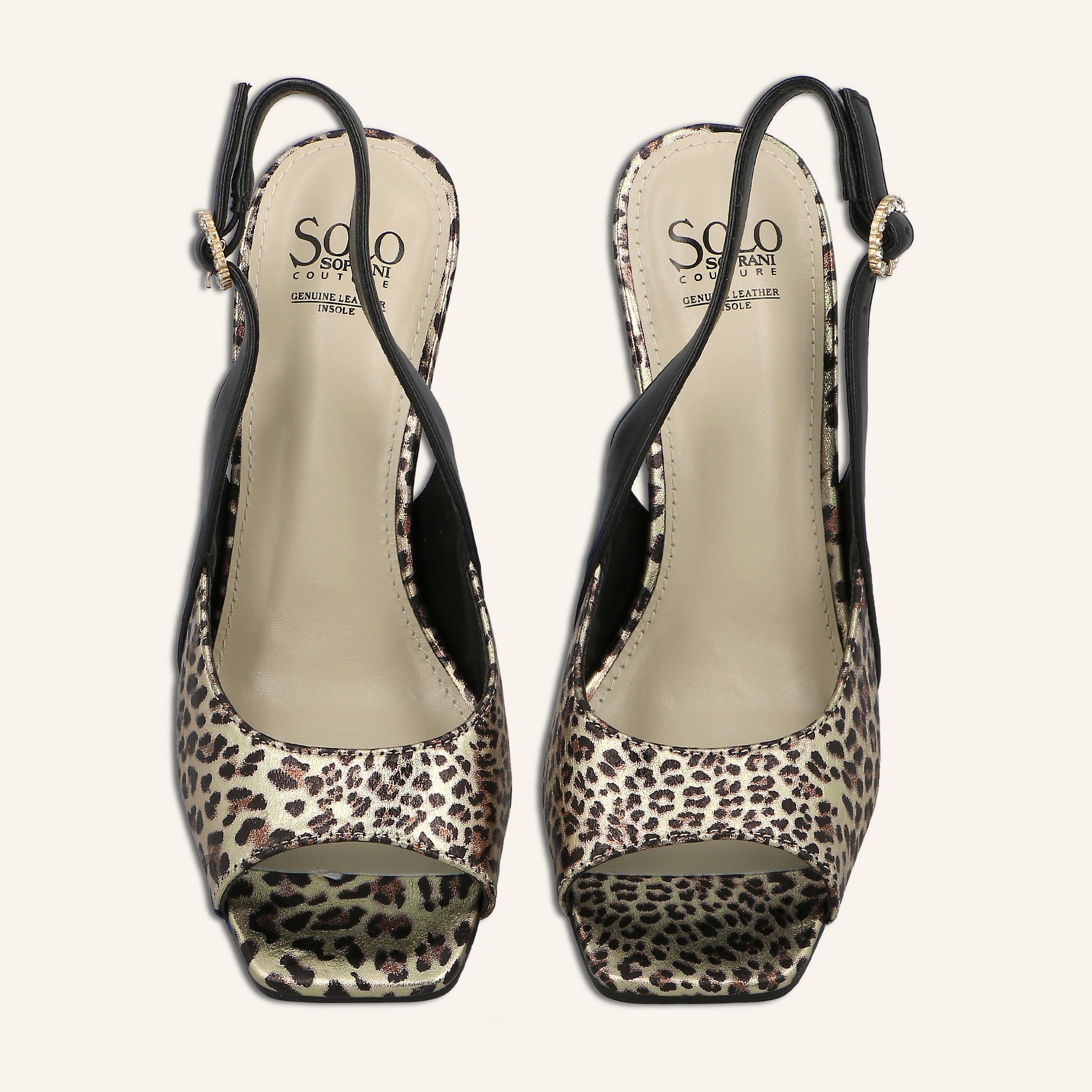 MARGOT ANIMAL GOLD BLACK - SANDALO DONNA