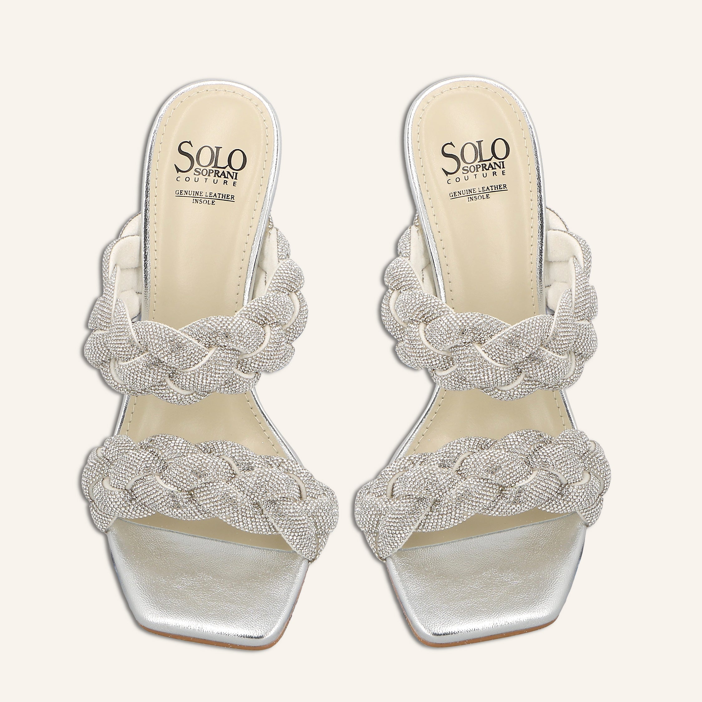 GIANNA CRYSTALS SILVER - SANDALO DONNA