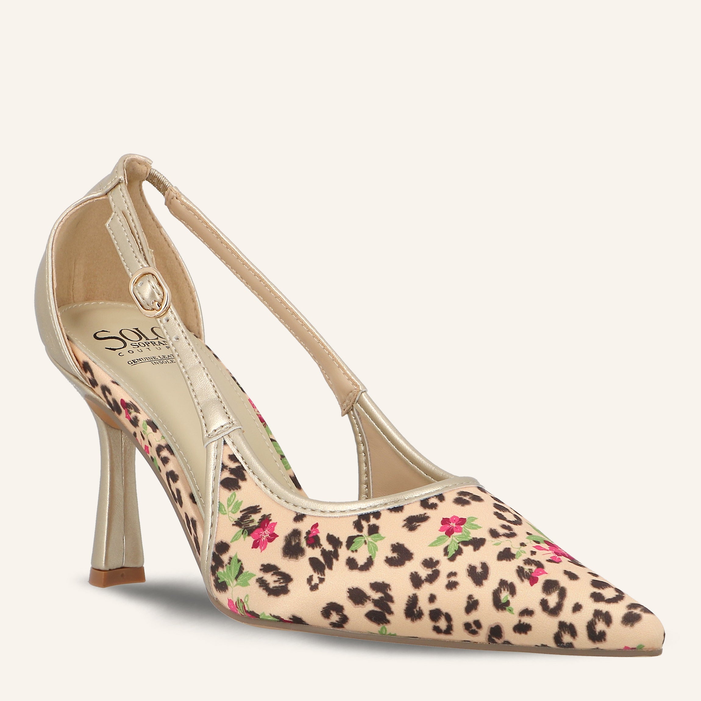 NEW KIKI SATIN PRINTING BLACK PLATINO - SANDALO DONNA