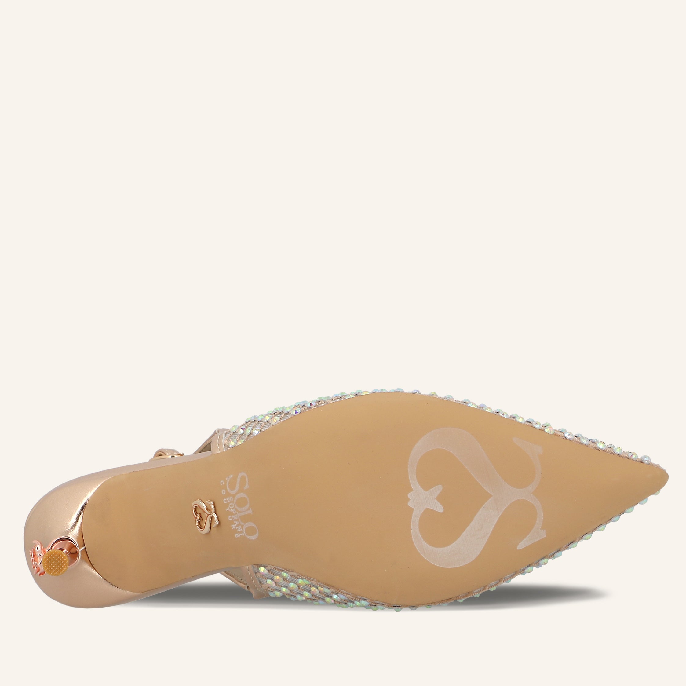 ROSE TRANSPARENT NET CRYSTALS NUDE/LT BRONZE - SANDALO DONNA