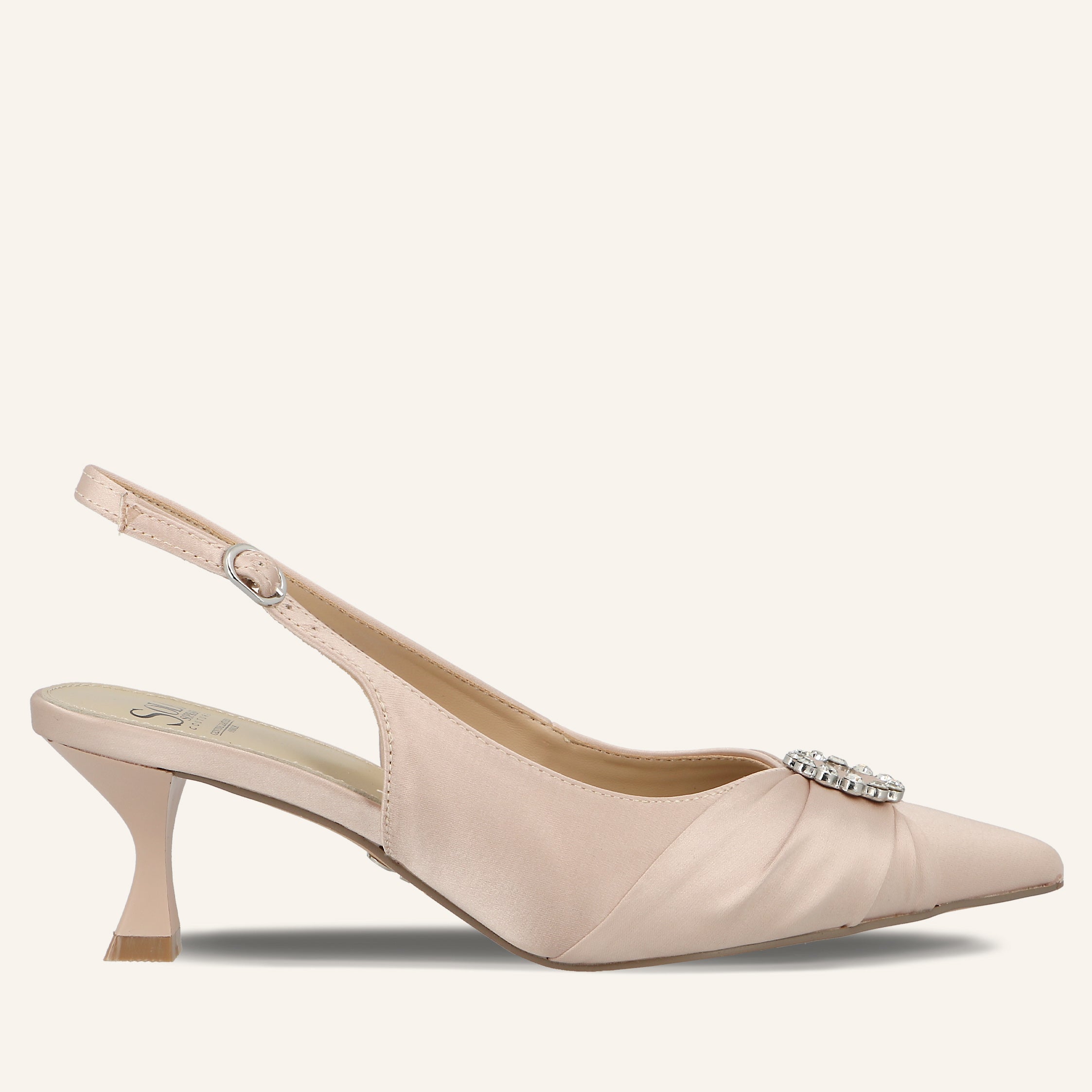 MEGGIE SATIN BEIGE - SANDALO DONNA