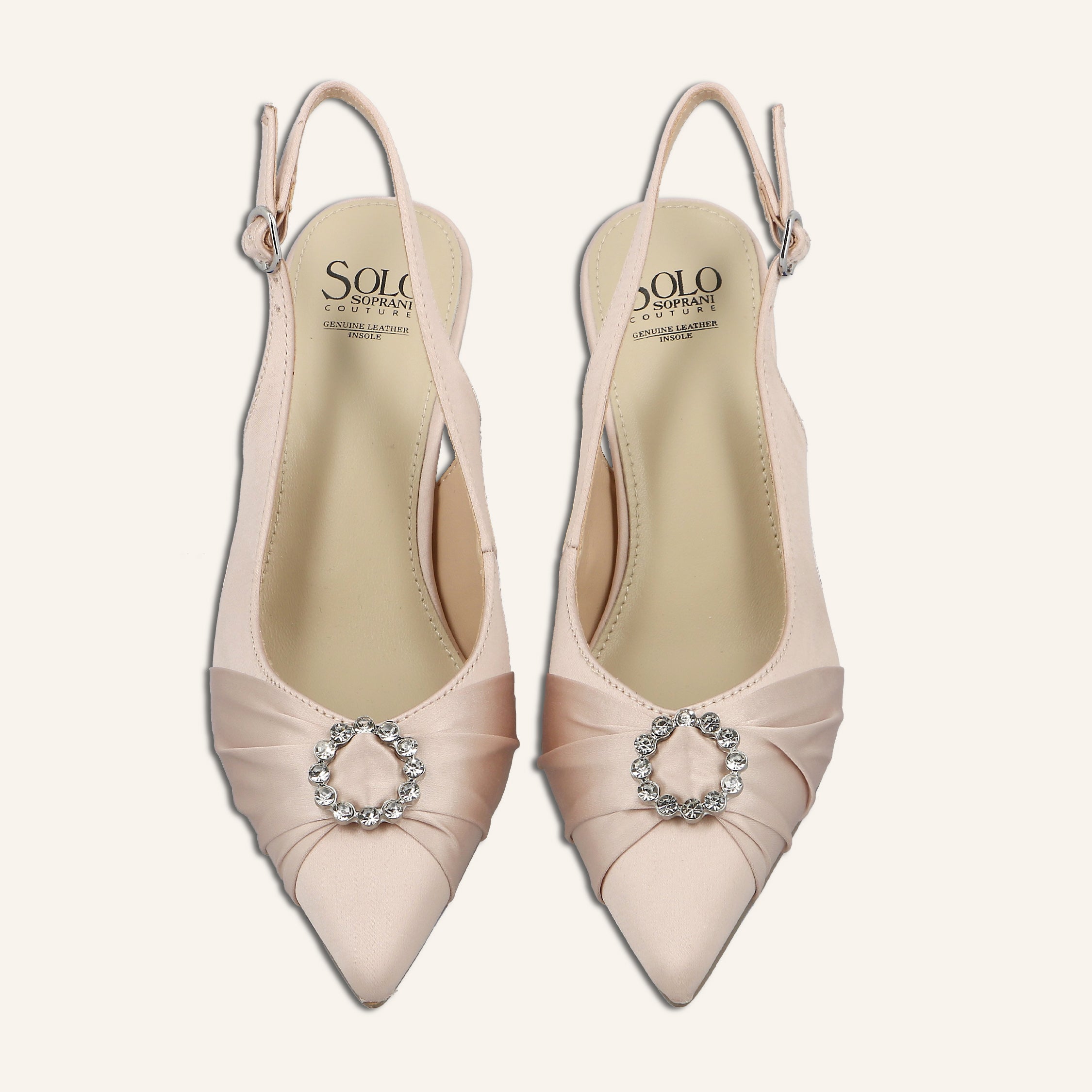 MEGGIE SATIN BEIGE - SANDALO DONNA