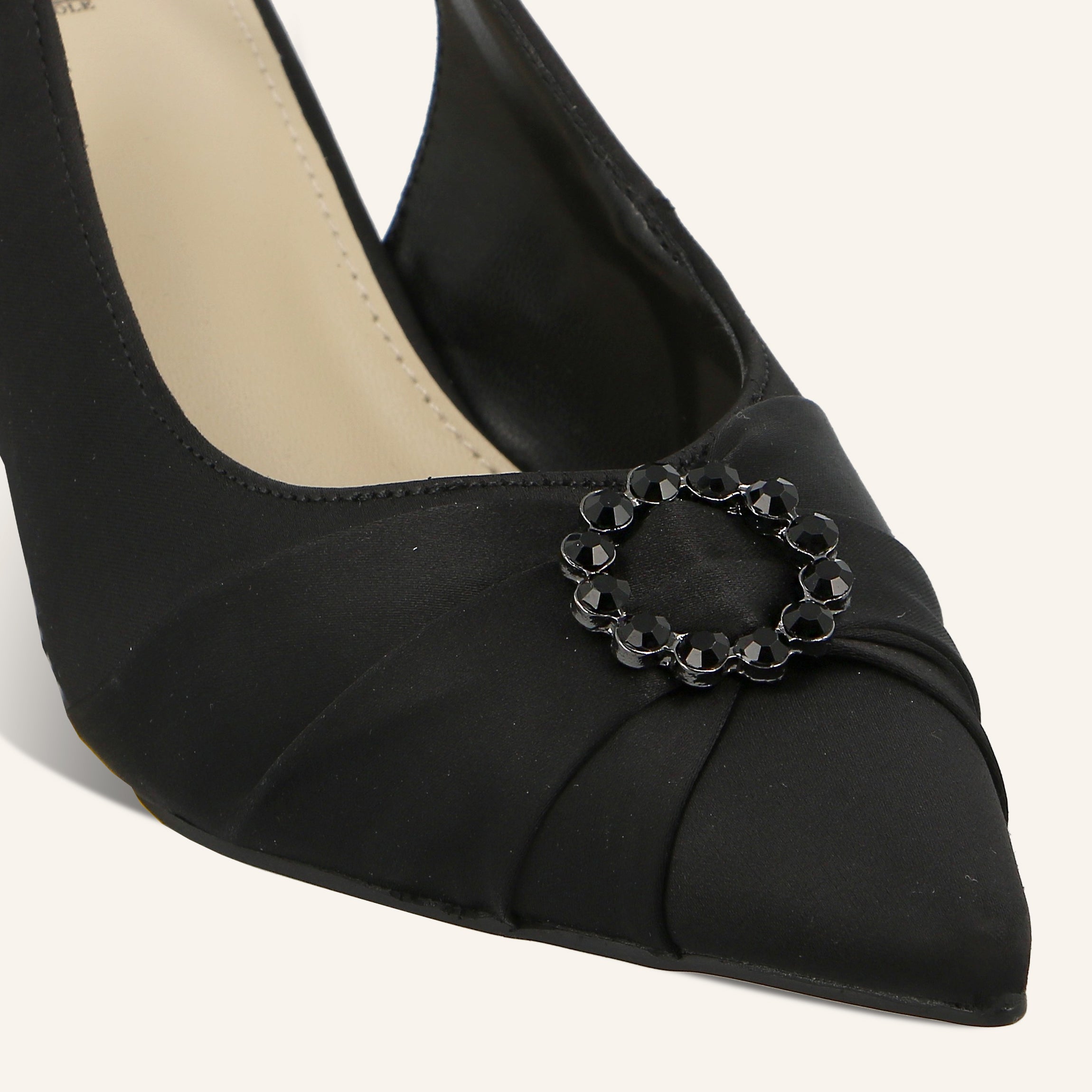 MEGGIE SATIN BLACK - SANDALO DONNA