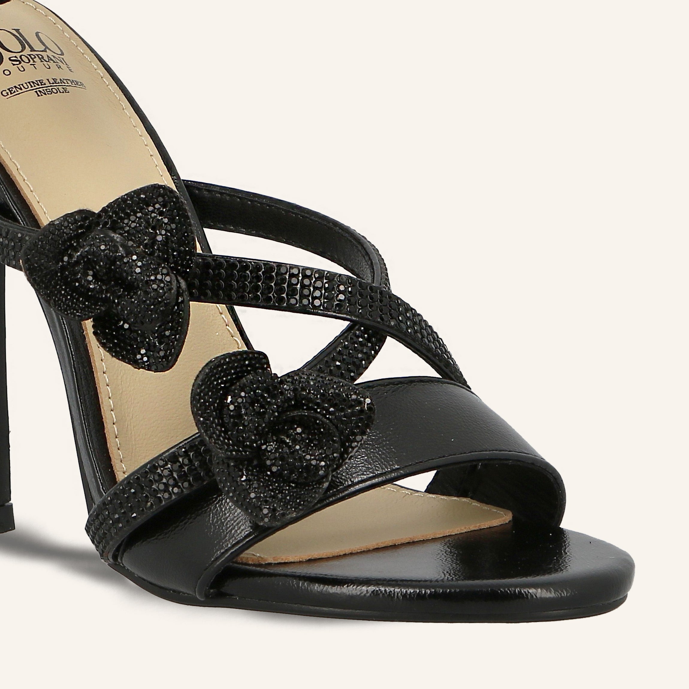 FARAH METAL PU BLACK - SANDALO DONNA