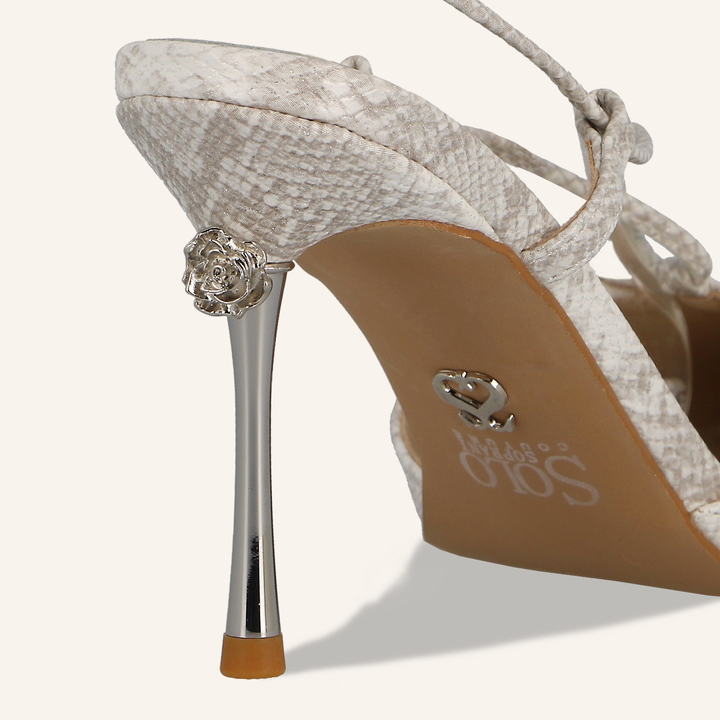 ROSE STUDS WHITE - SANDALO DONNA