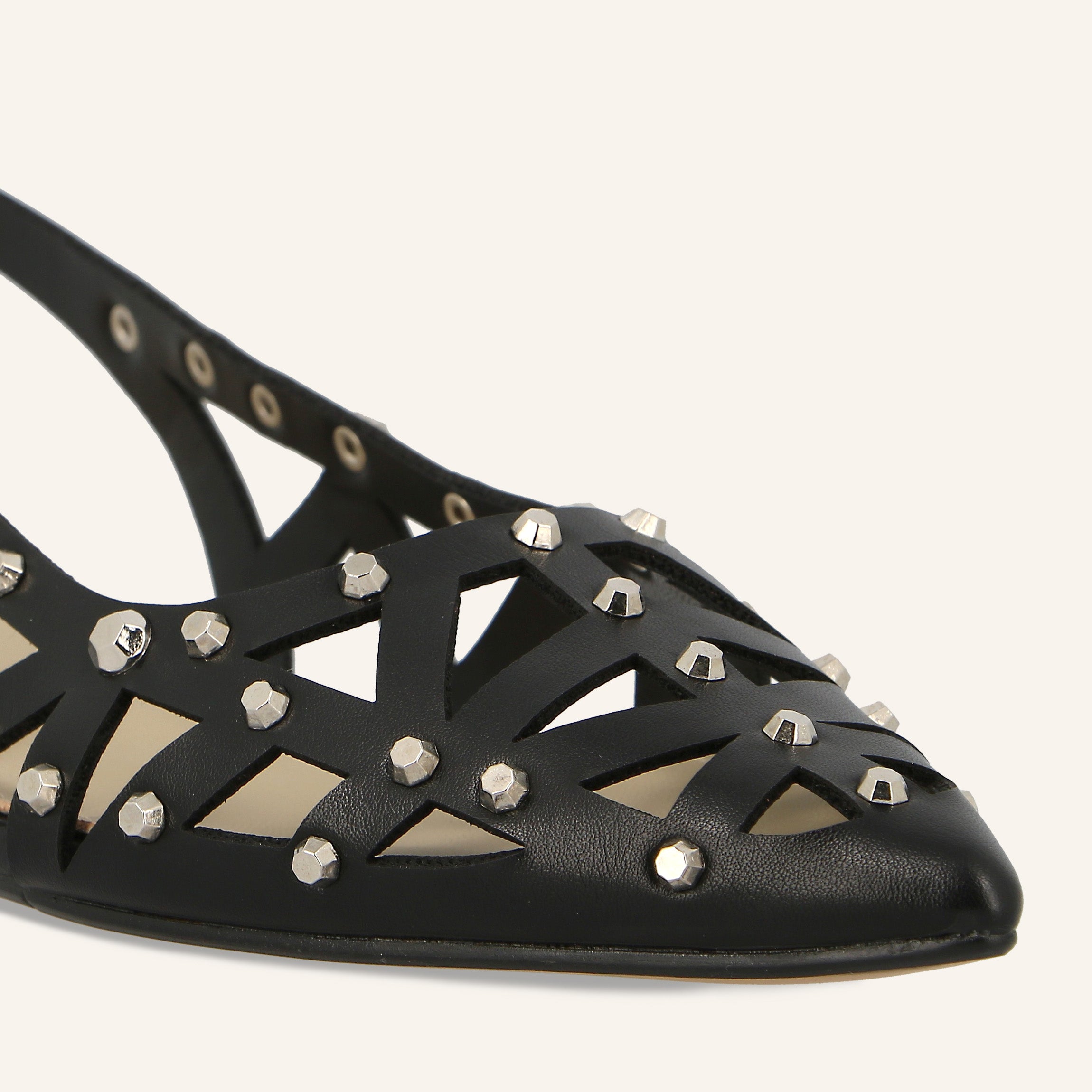 MOANA PU STUDS BLACK - SANDALO DONNA