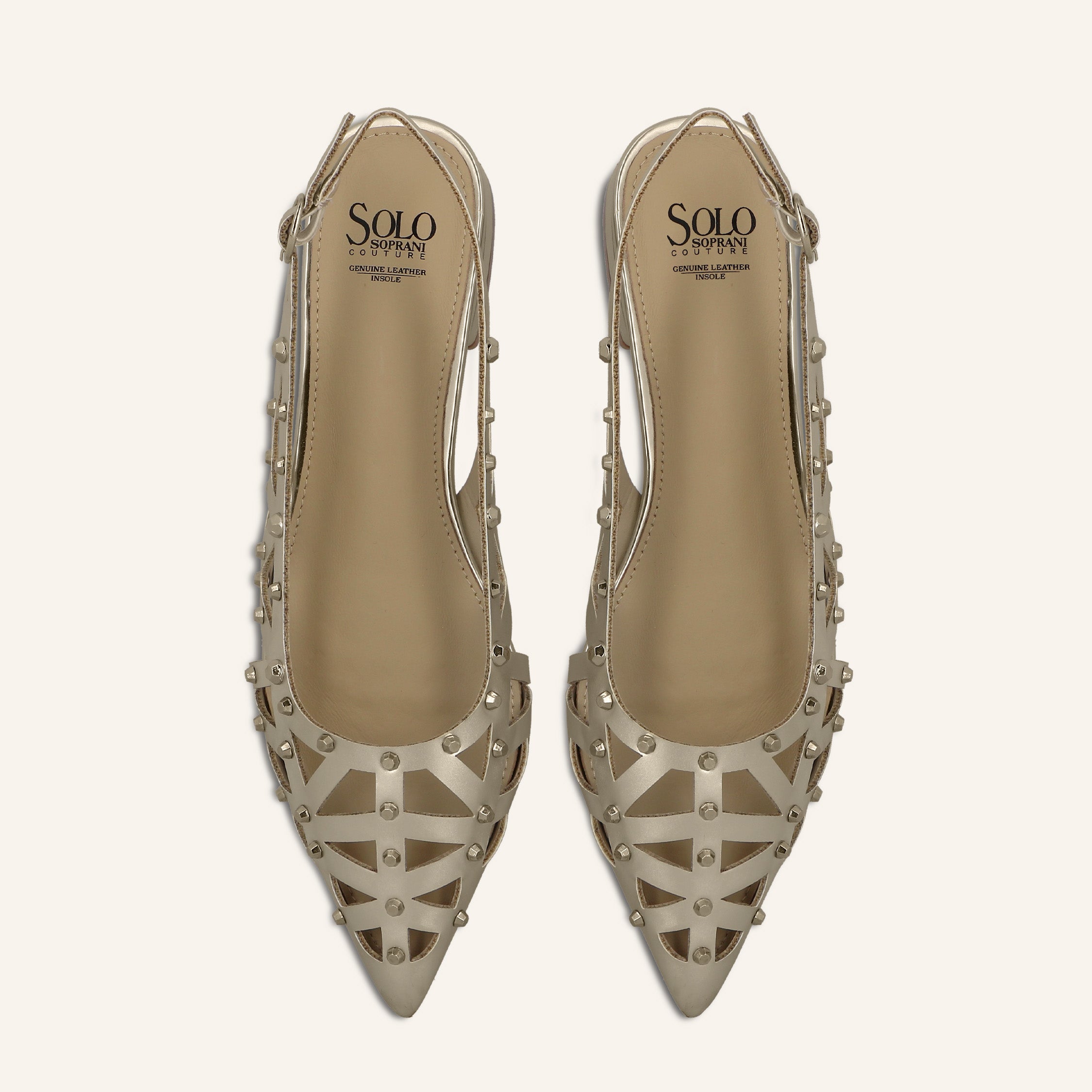 MOANA PU STUDS LT GOLD - SANDALO DONNA