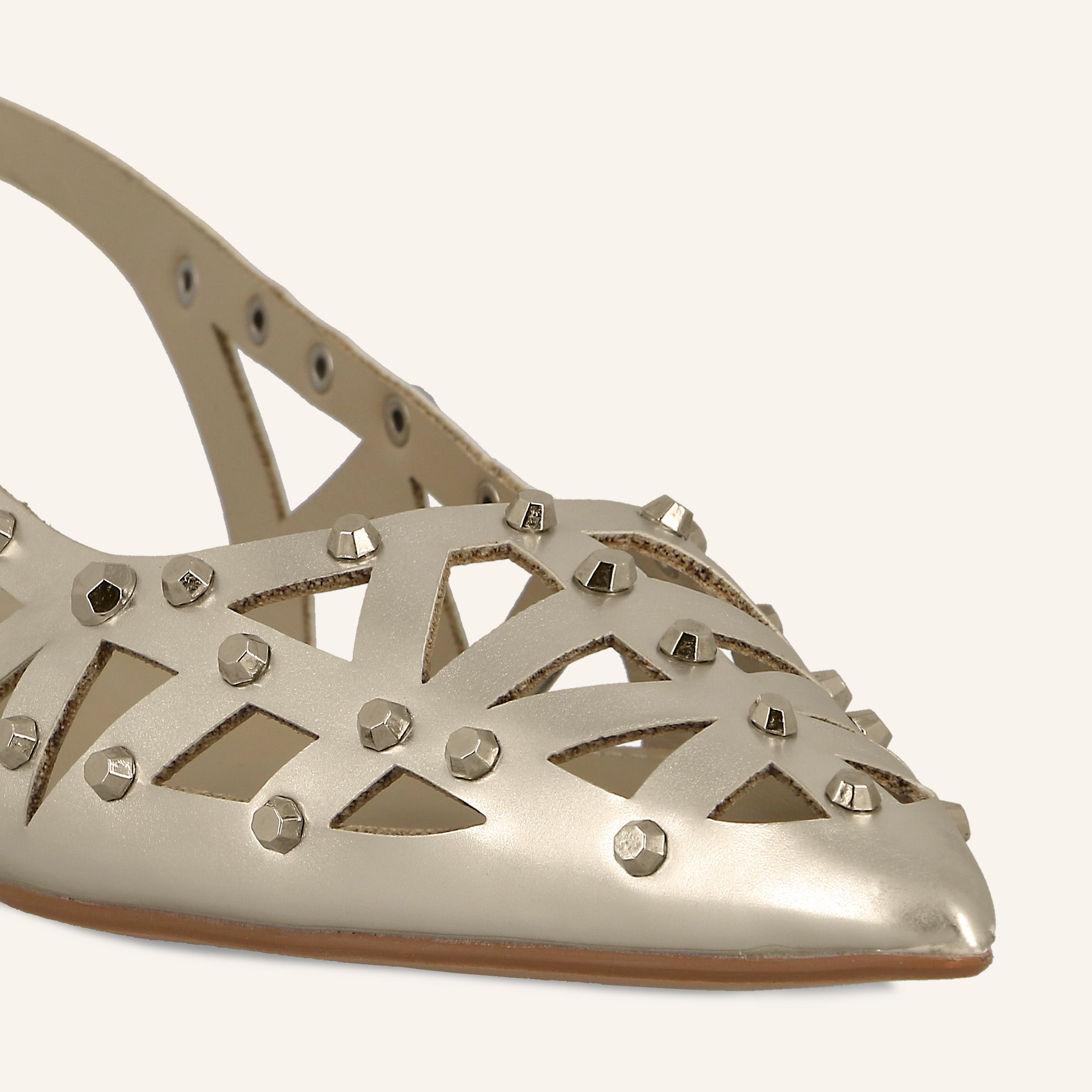 MOANA PU STUDS LT GOLD - SANDALO DONNA