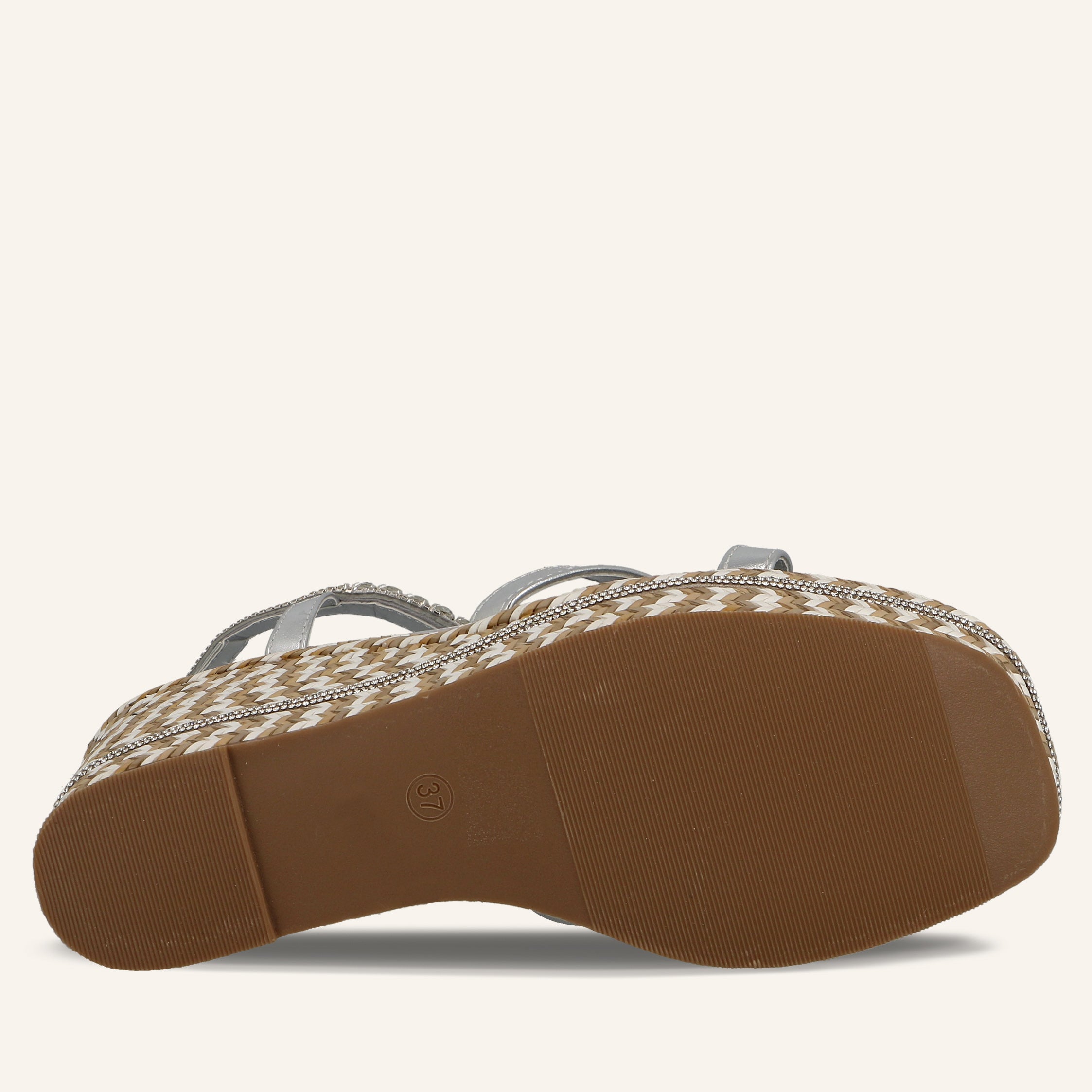 MORELIA PU METAL PATCH SNAKE SILVER - SANDALO DONNA