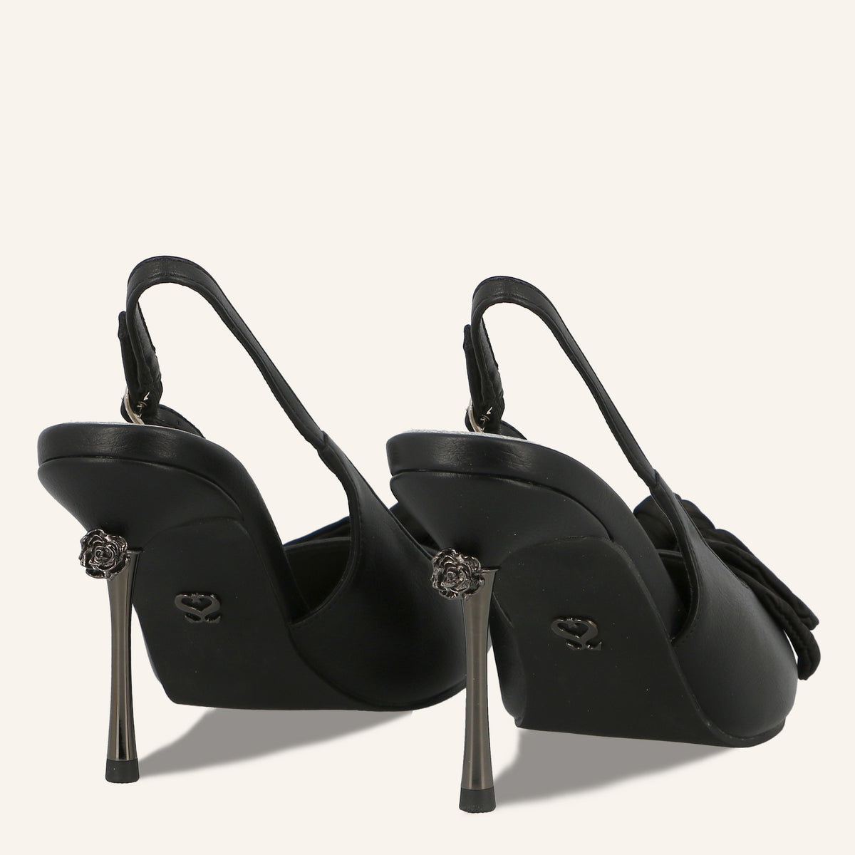 Décolleté Slingback Rose Black con Fiocco in Raso | Solo Soprani