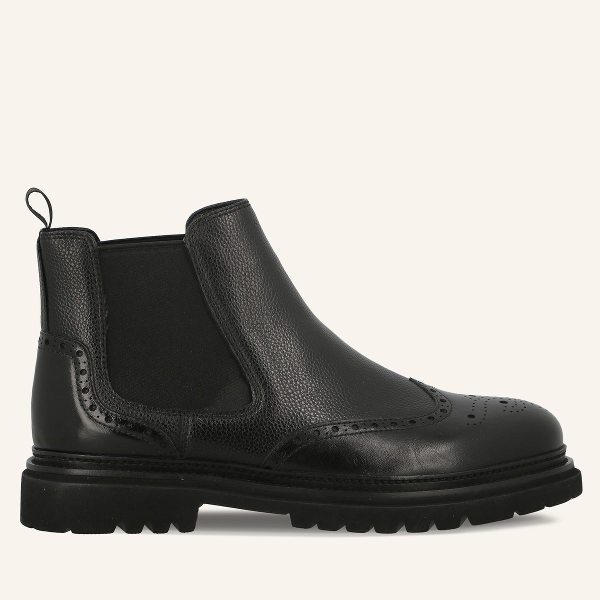 Stivaletto Chelsea Brogue Zigor in Pelle Black | Solo Soprani