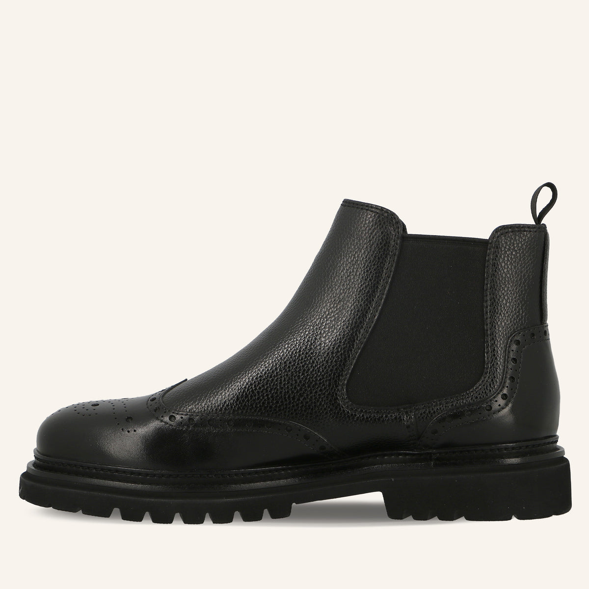 Stivaletto Chelsea Brogue Zigor in Pelle Black | Solo Soprani