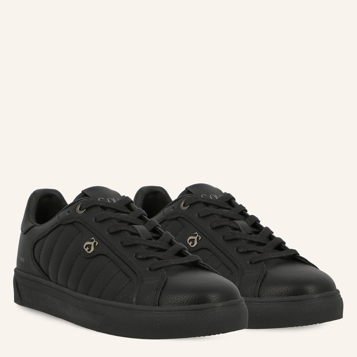 Sneakers Cupsole Laser in Pelle Nera | Solo Soprani
