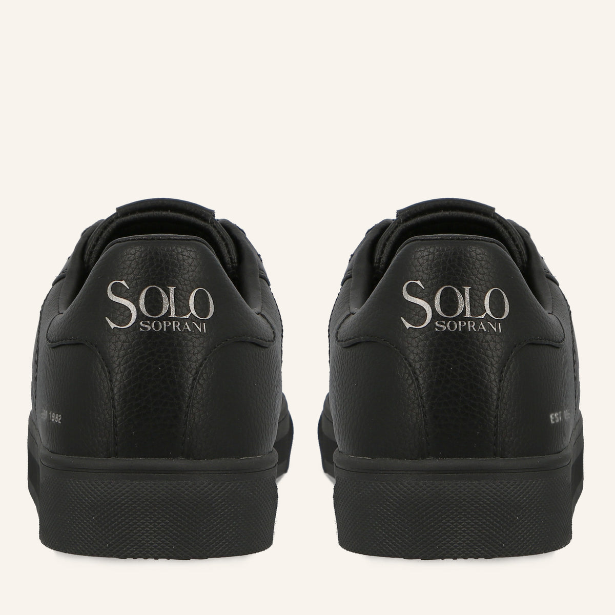 Sneakers Cupsole Laser in Pelle Nera | Solo Soprani