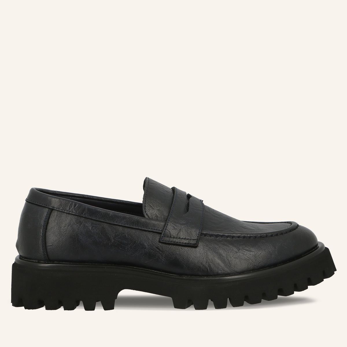 Mocassino College Bond in Pelle Blu Scuro | Solo Soprani