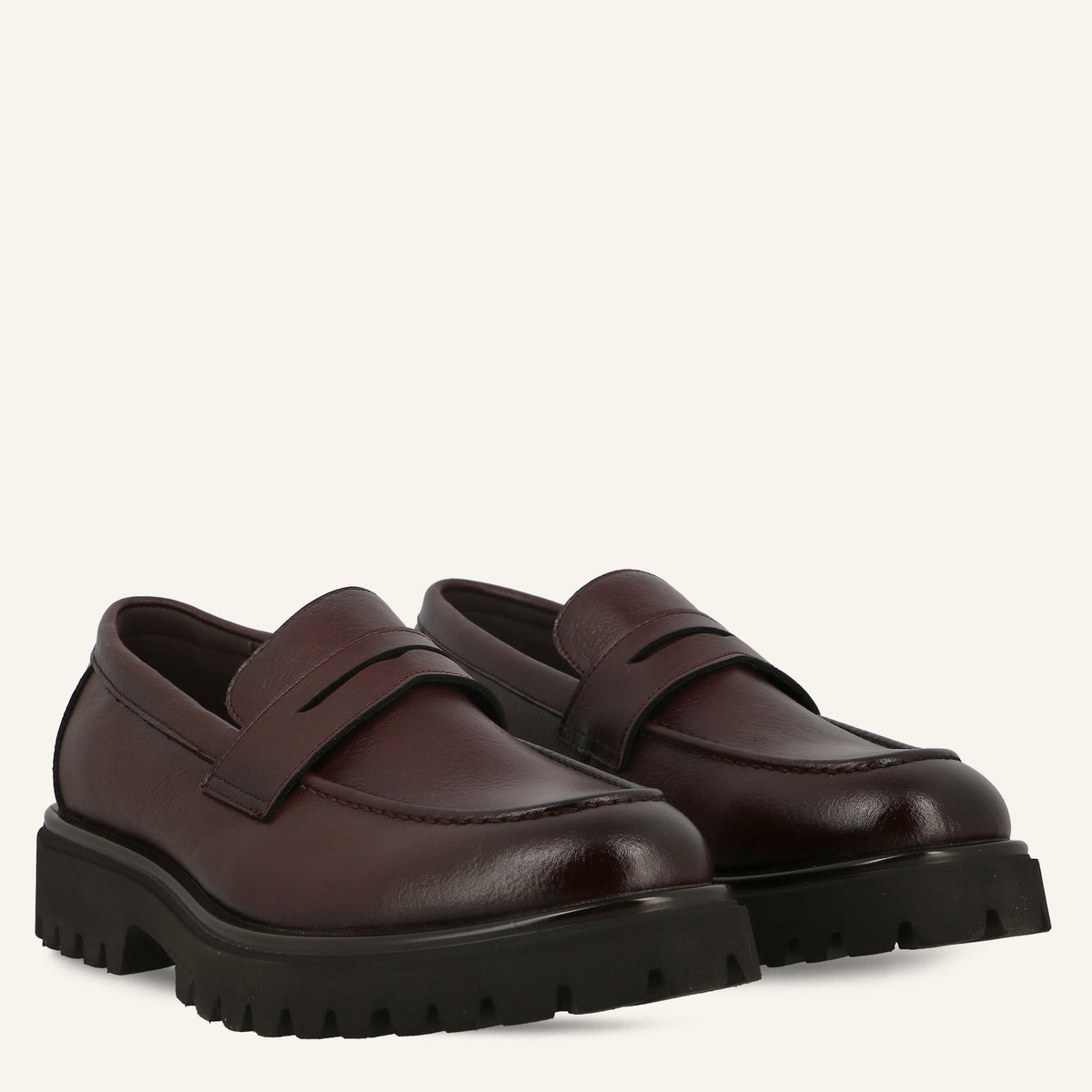 Mocassino College Bond in Pelle Bordeaux | Solo Soprani