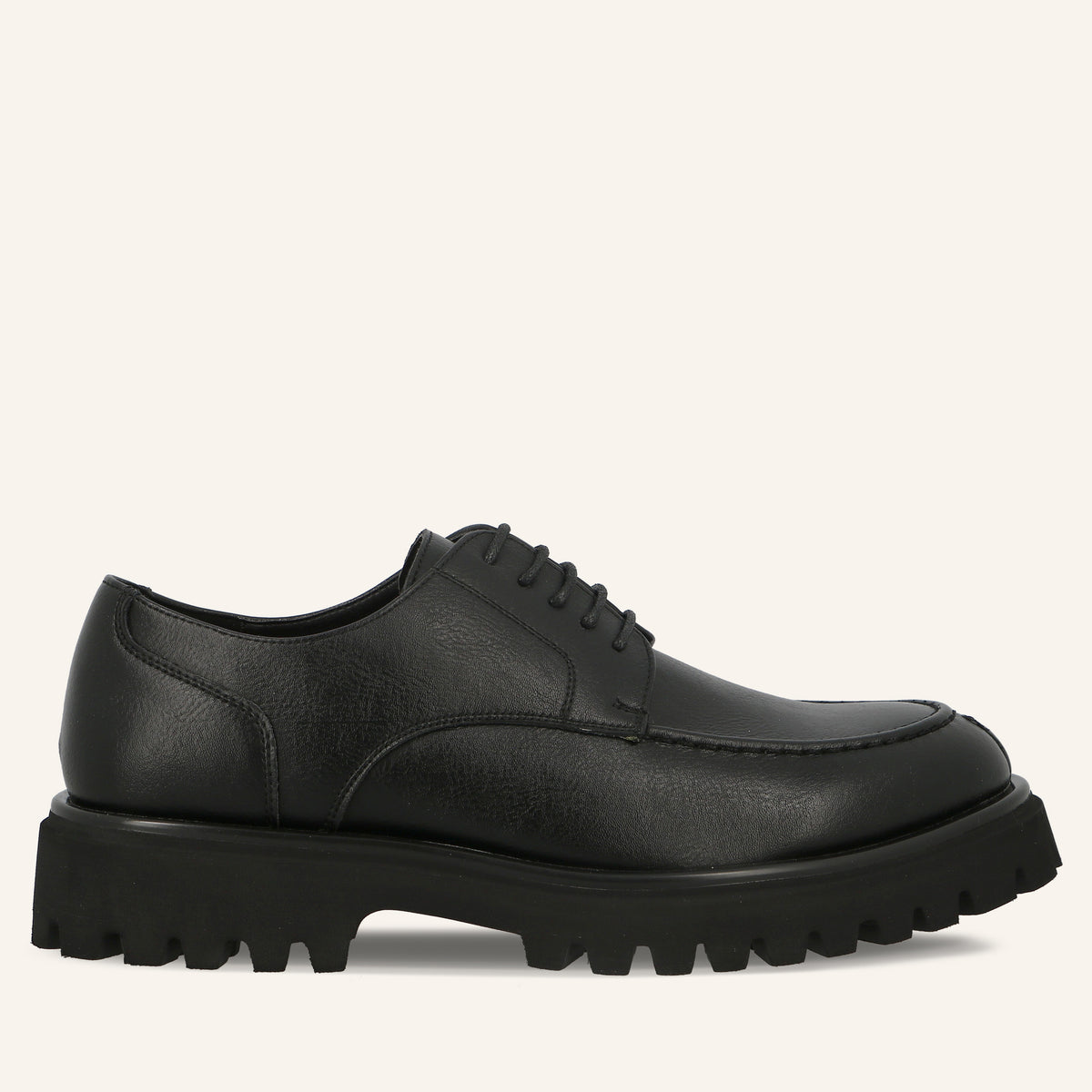 Derby con Cucitura a Vaschetta Berny in Pelle Black | Solo Soprani