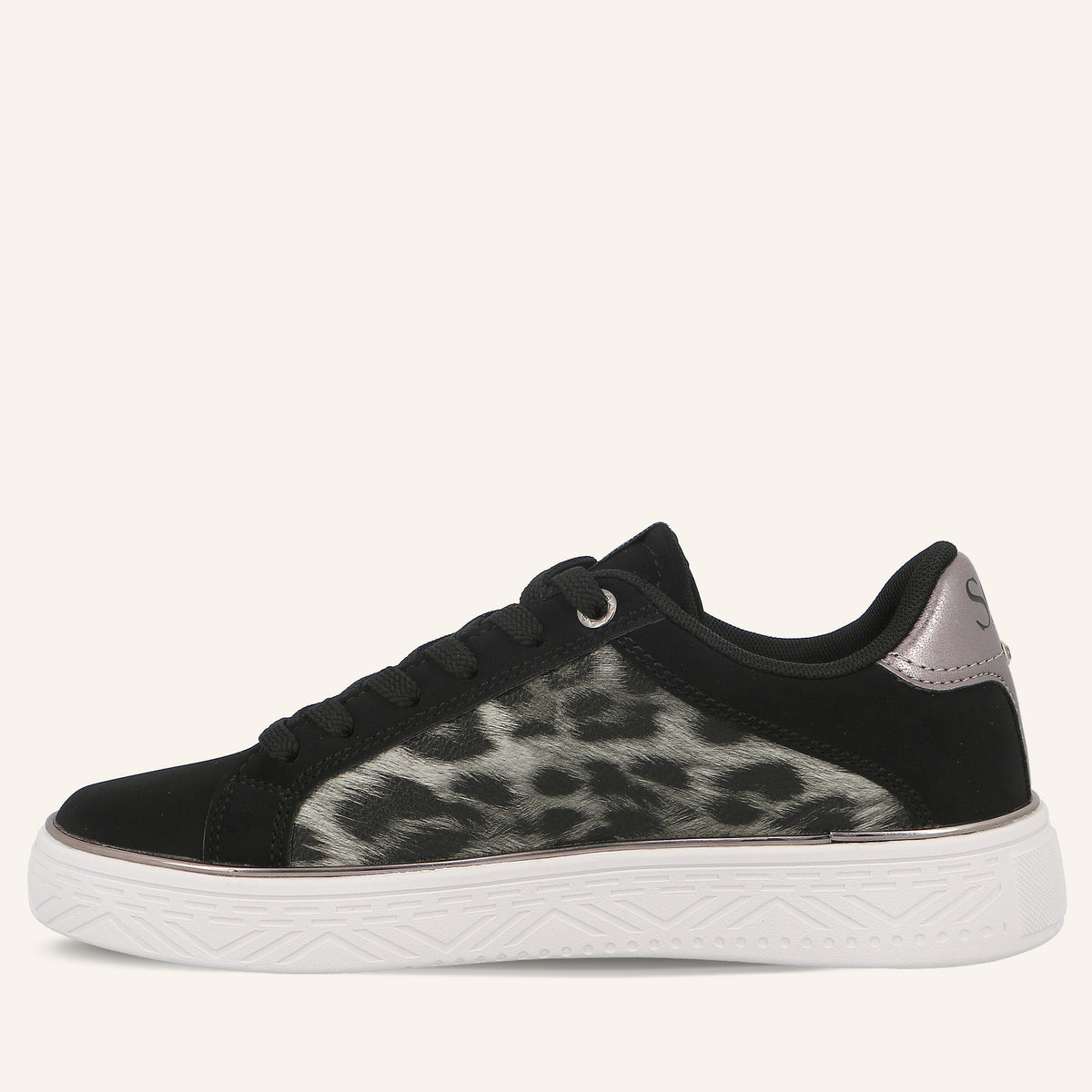 Sneakers Brigitte Black con Inserto Animalier | Solo Soprani