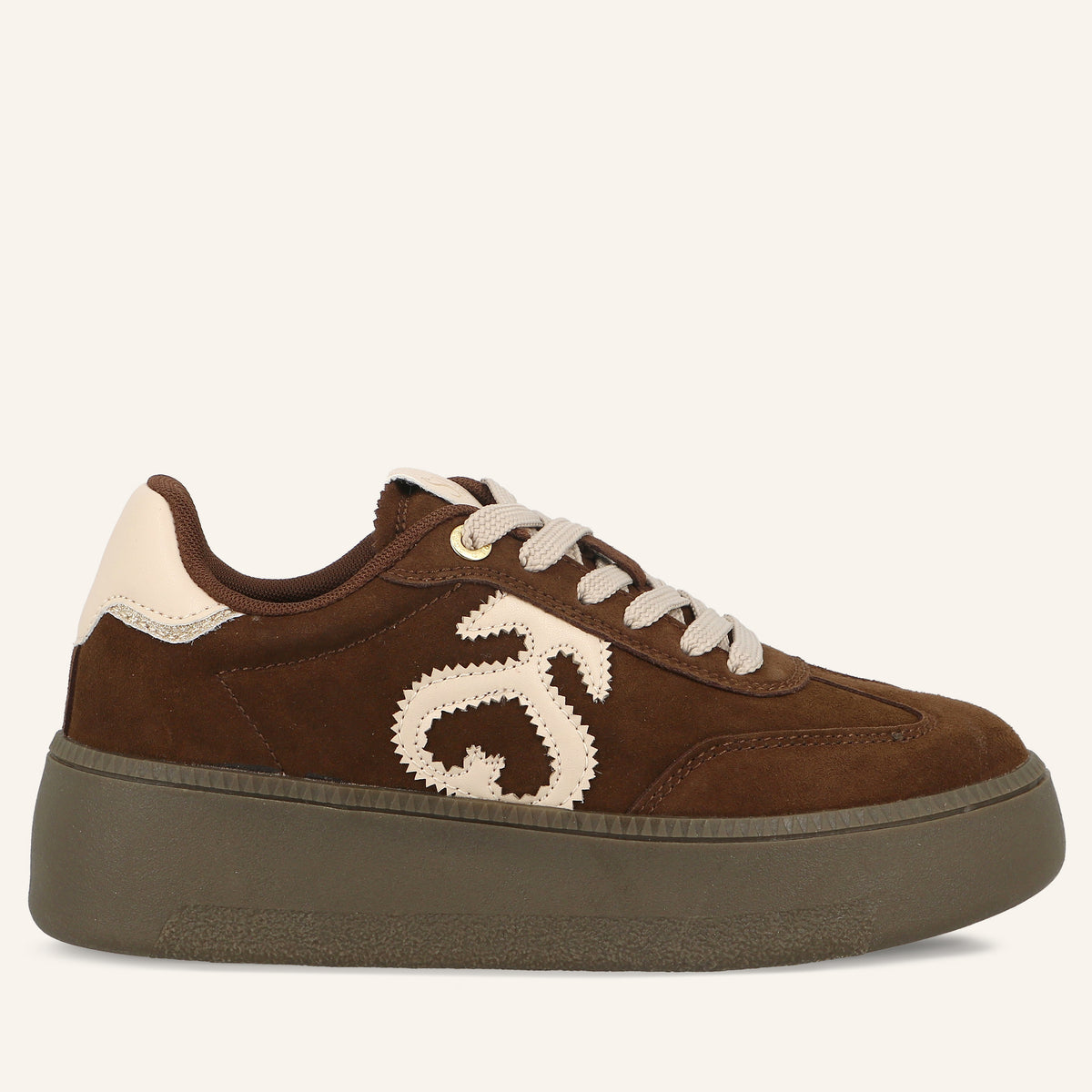 Sneakers Platform Nana in Suede Chocolate | Solo Soprani
